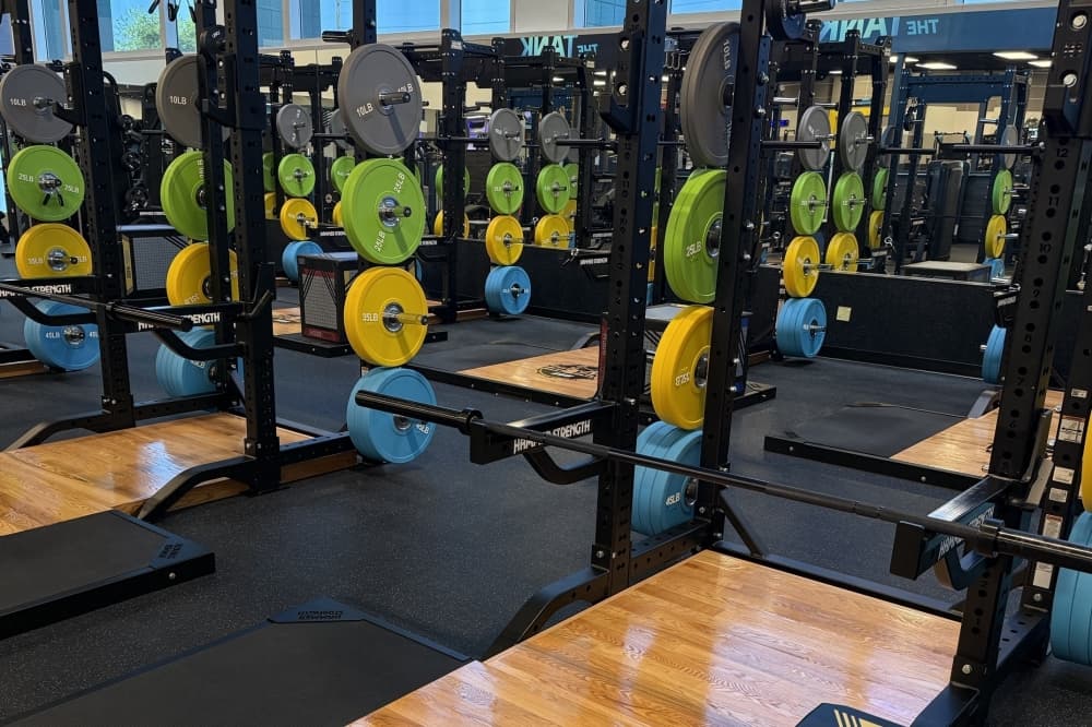 EOS Fitness offers weights of up to 150 pounds. (Courtesy of EOS Fitness)