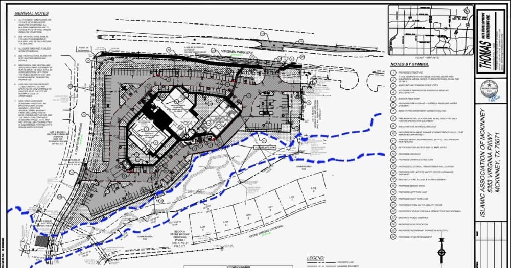Image of McKinney Islamic Association site plan