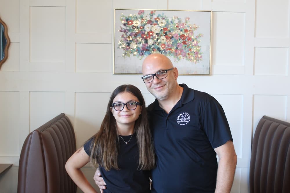 A photo of Louie Kerimi and Lili Kerimi.
