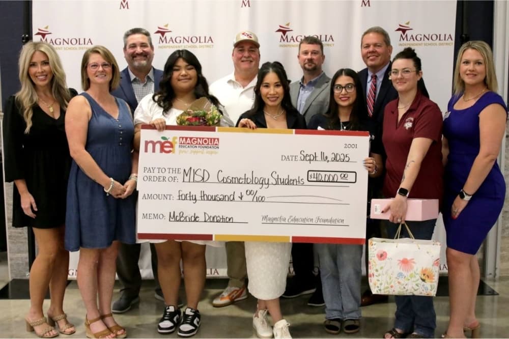The Magnolia Educational Foundation also supports the district's CTE program as students earn their certificates. (Courtesy Becca Henry)
