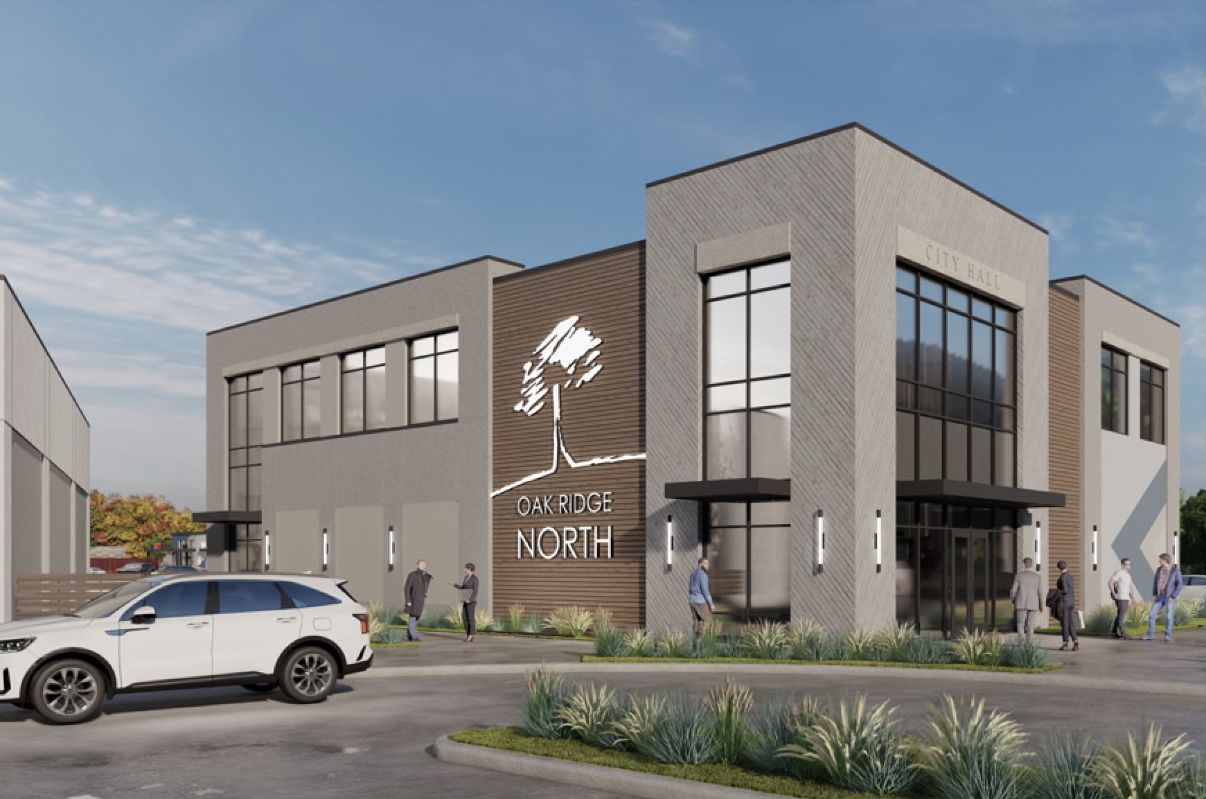 Oak Ridge North marks substantial completion of 1st Plaza District retail building