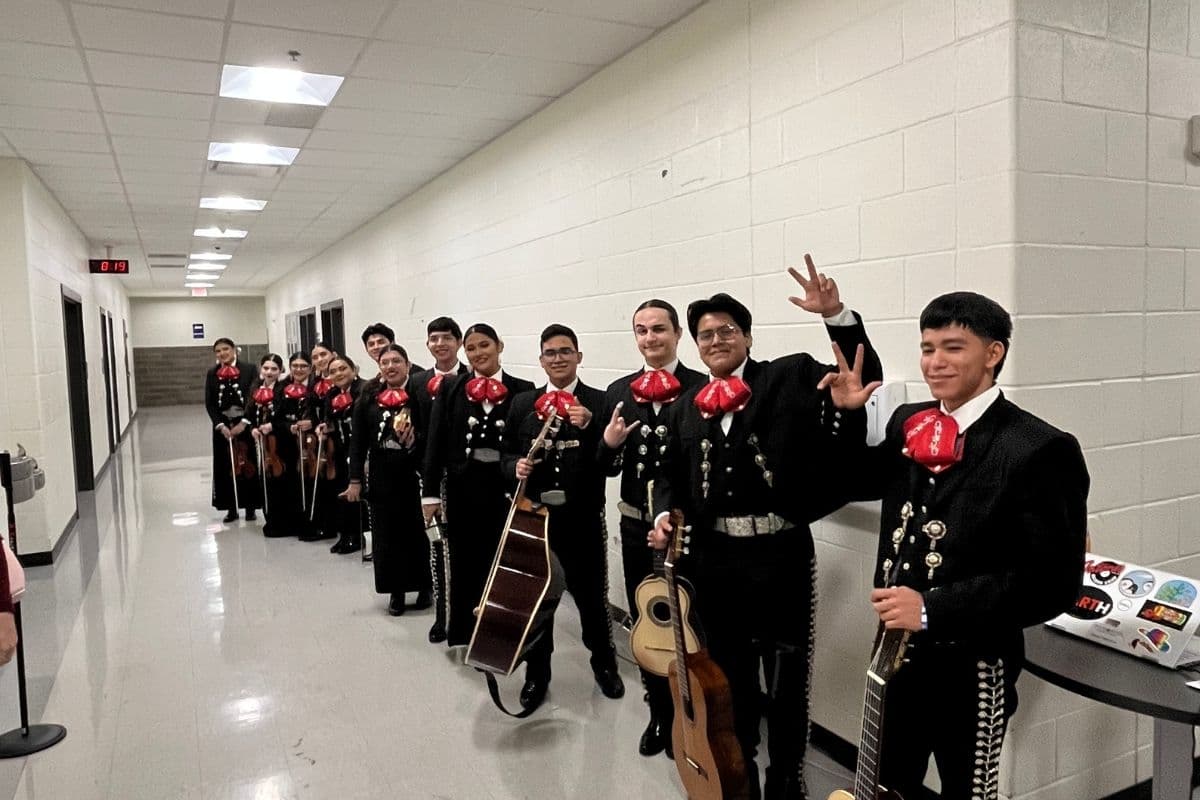 A look at the Mariachi Herencia team in their traditional Mariachi performance gear. (Photo courtesy of Miguel Aguirre)
