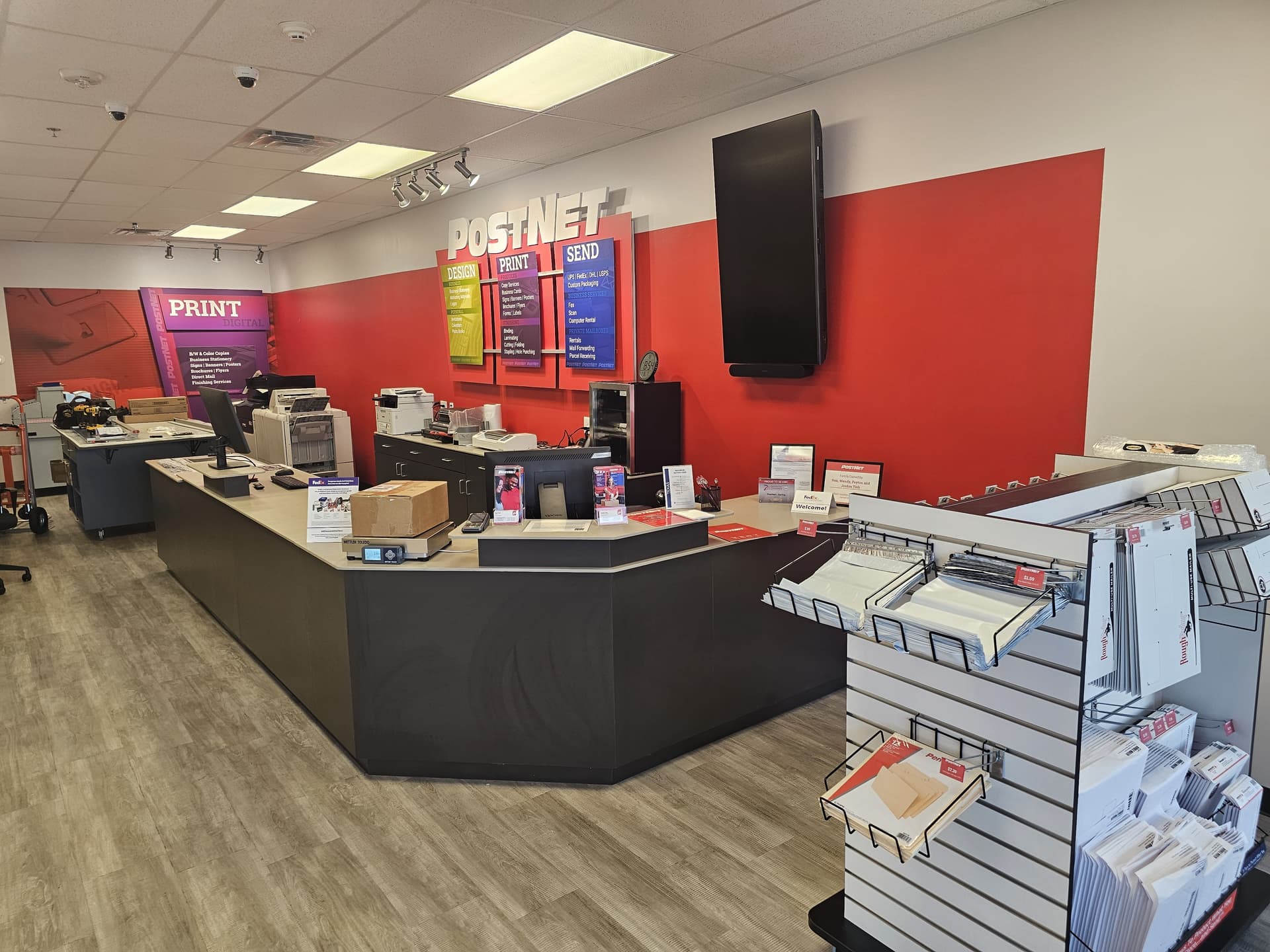 inside a shipping office
