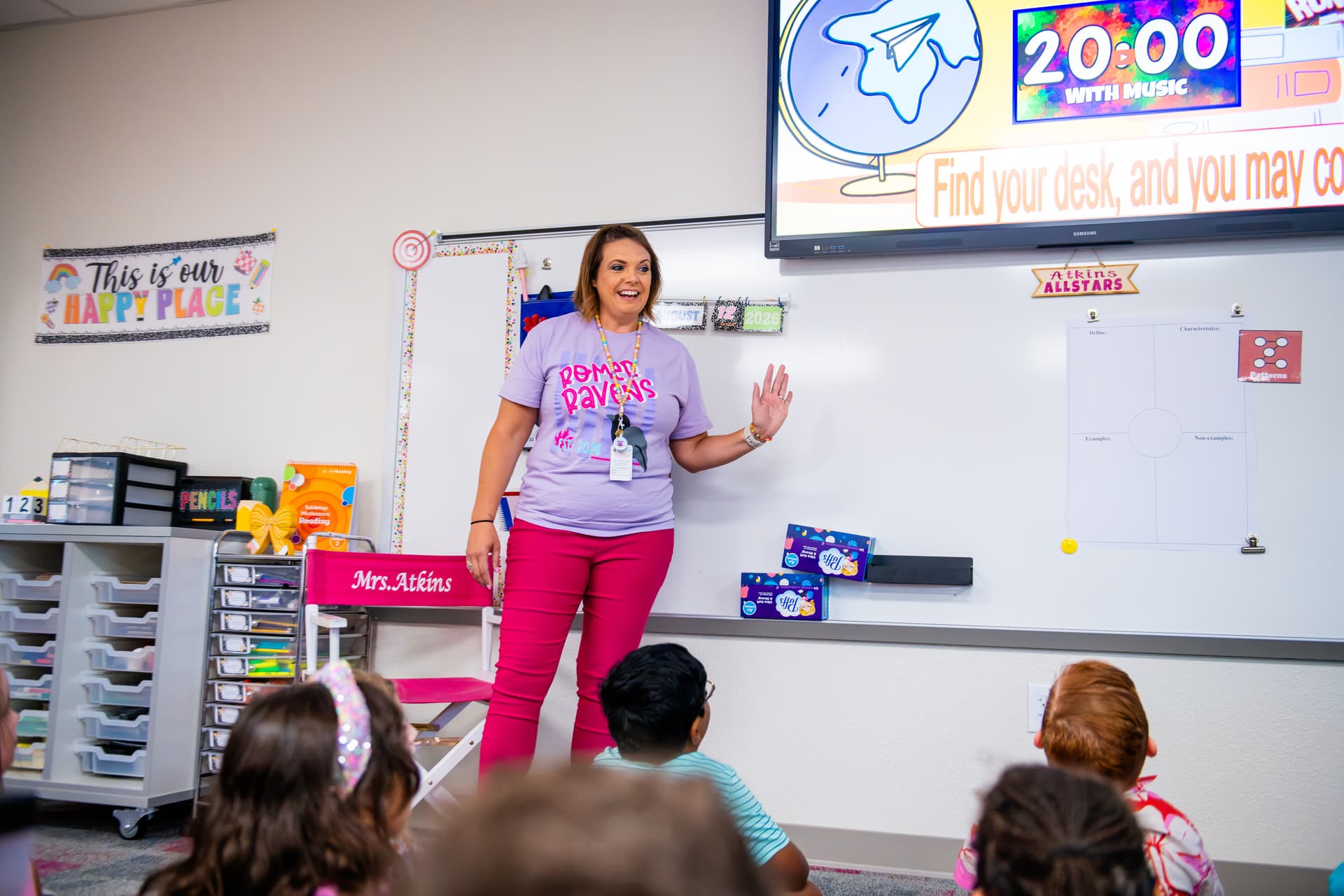 The first day of school begins at Romer Elementary on Aug. 12, kicking off the 2026-27 school year. (Sara Carpenter/Community Impact)