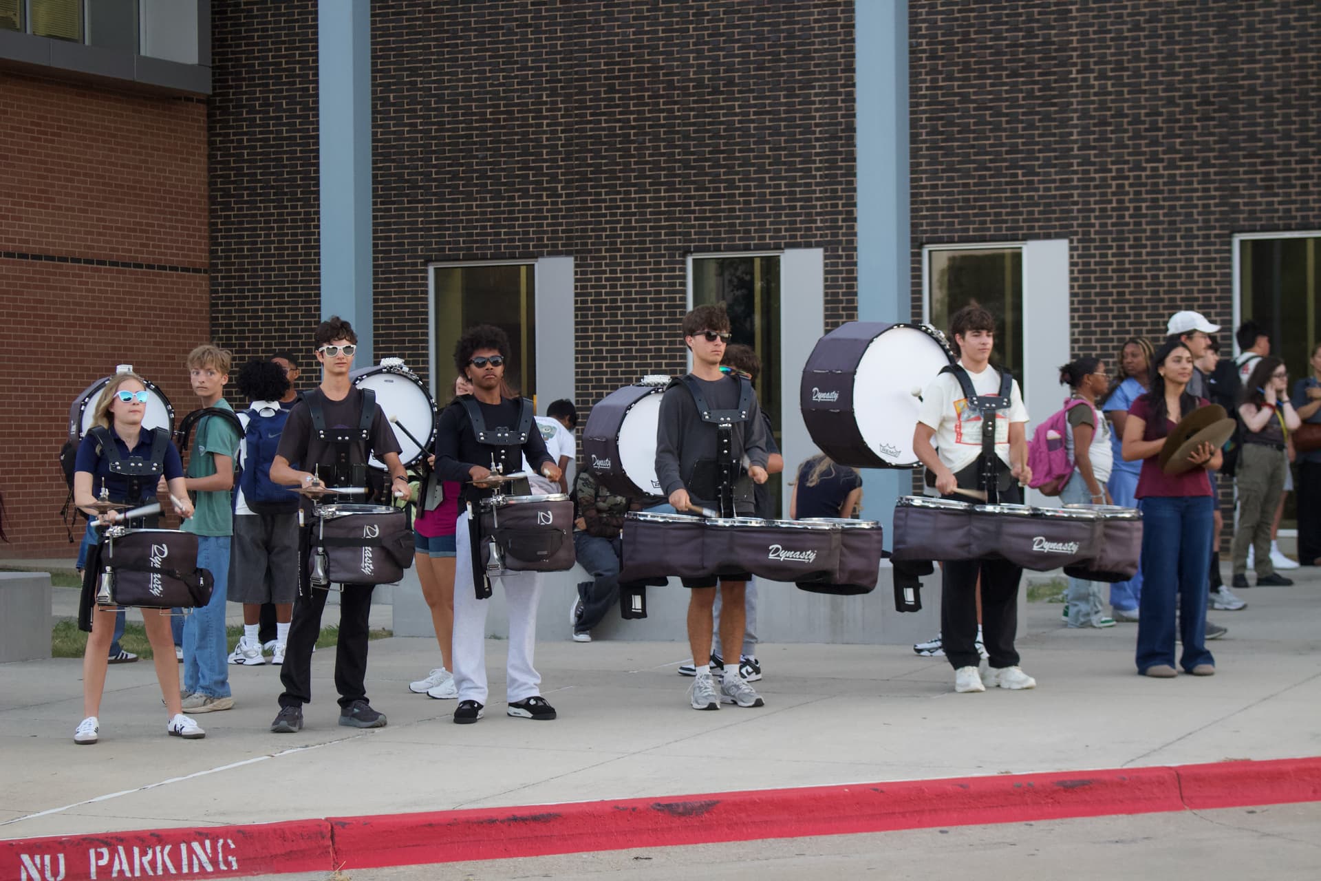 students playing drums