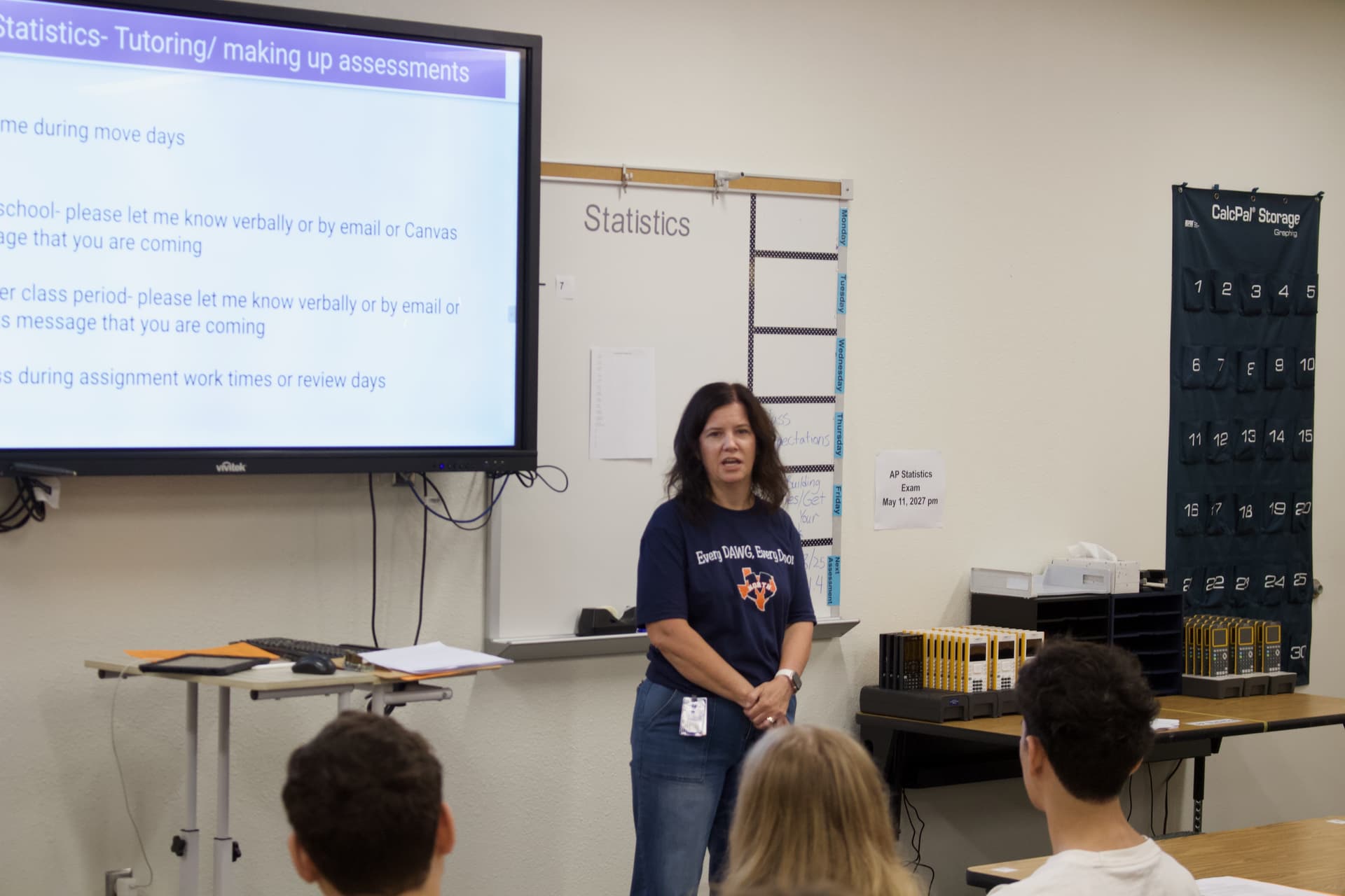 a teacher speaking