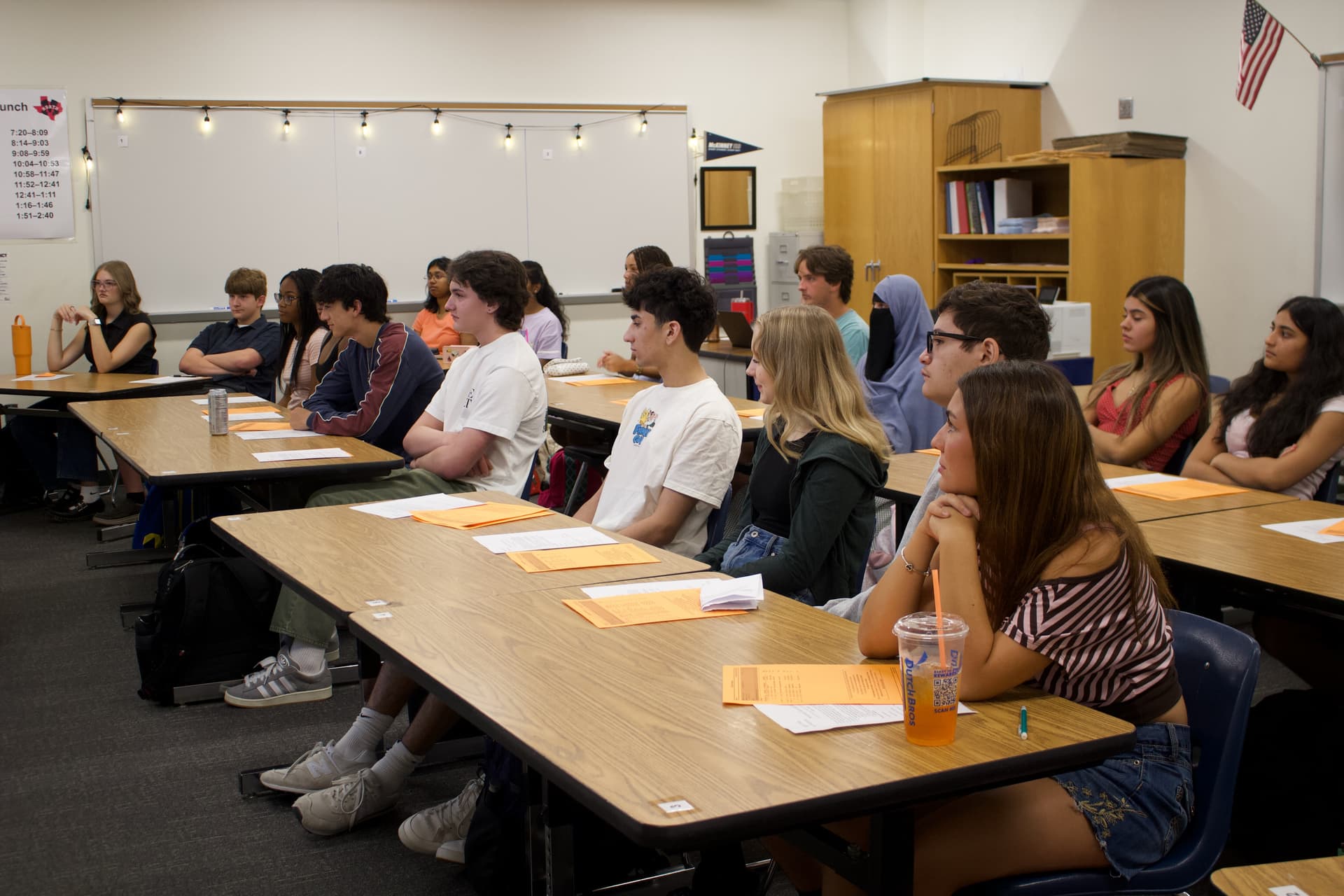 students sitting in a classroom
