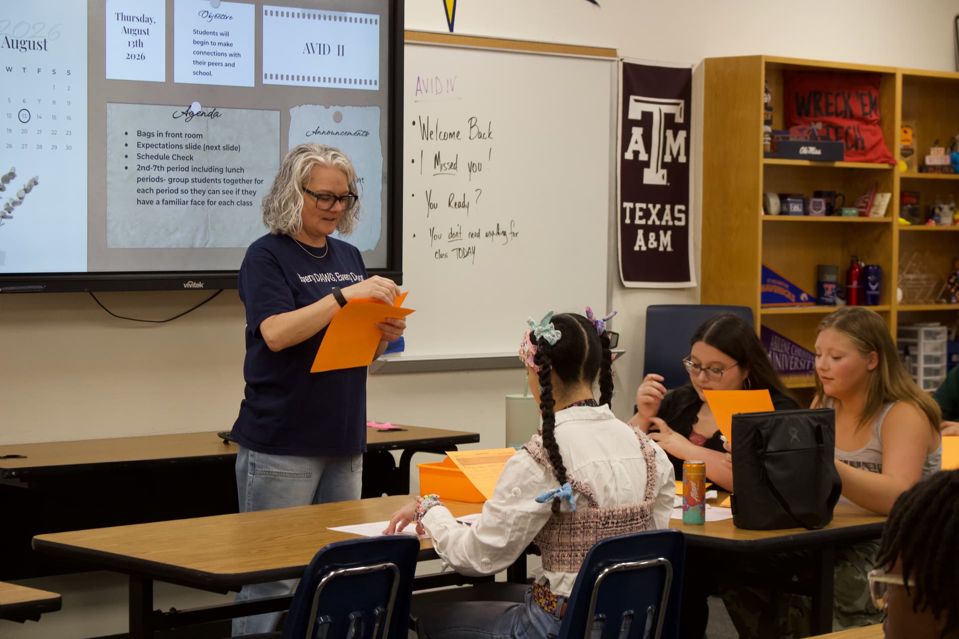 a teacher in a classroom