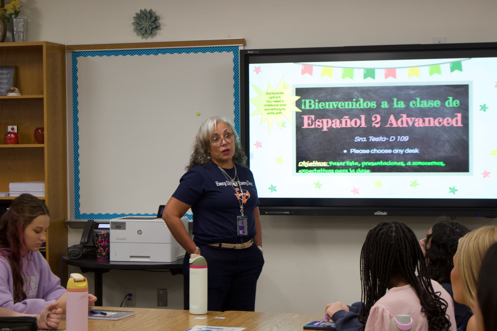 a teacher in a classroom