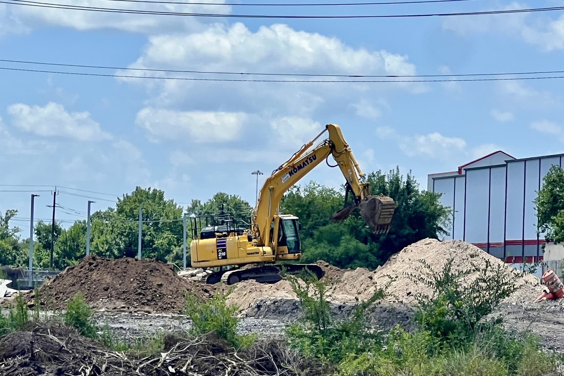 Demolition work at south detention basin in full swing for Cypress Ditch project in Bellaire