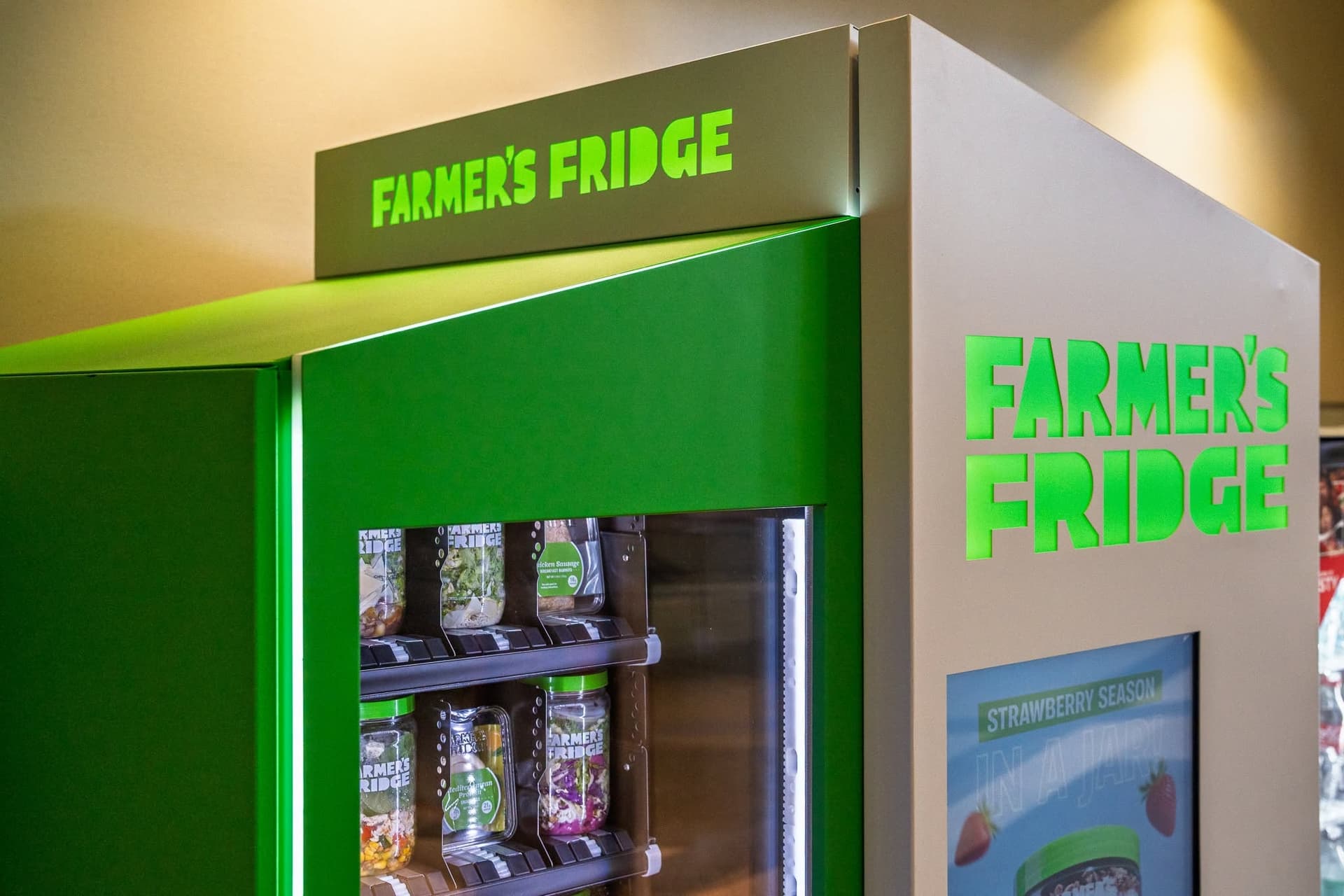 George Bush International Airport officials celebrate opening of Farmer's Fridge kiosks
