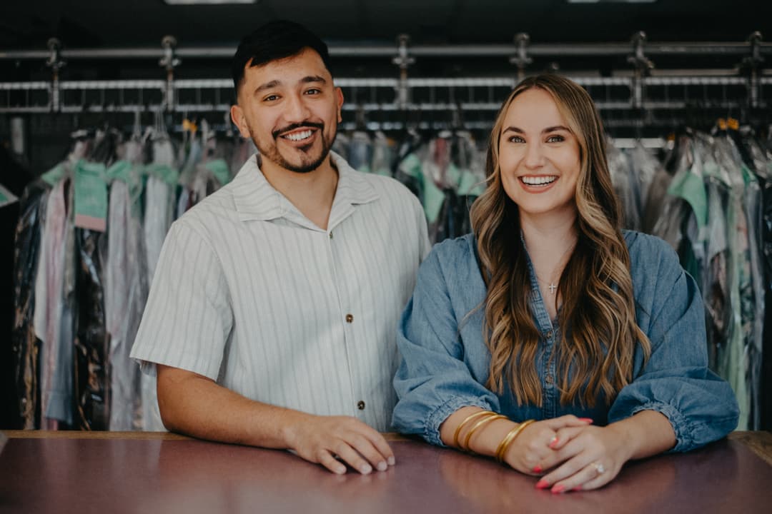 Ian and Hailey Acosta bought Tip Top Cleaners in Dec. 2024. 
