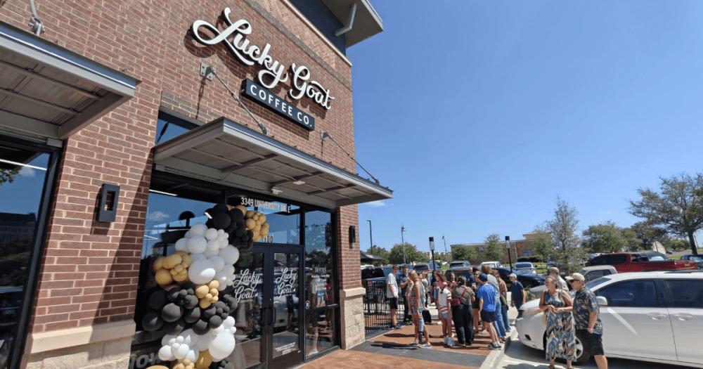 Bryan Lucky Goat Coffee opens with large community turnout