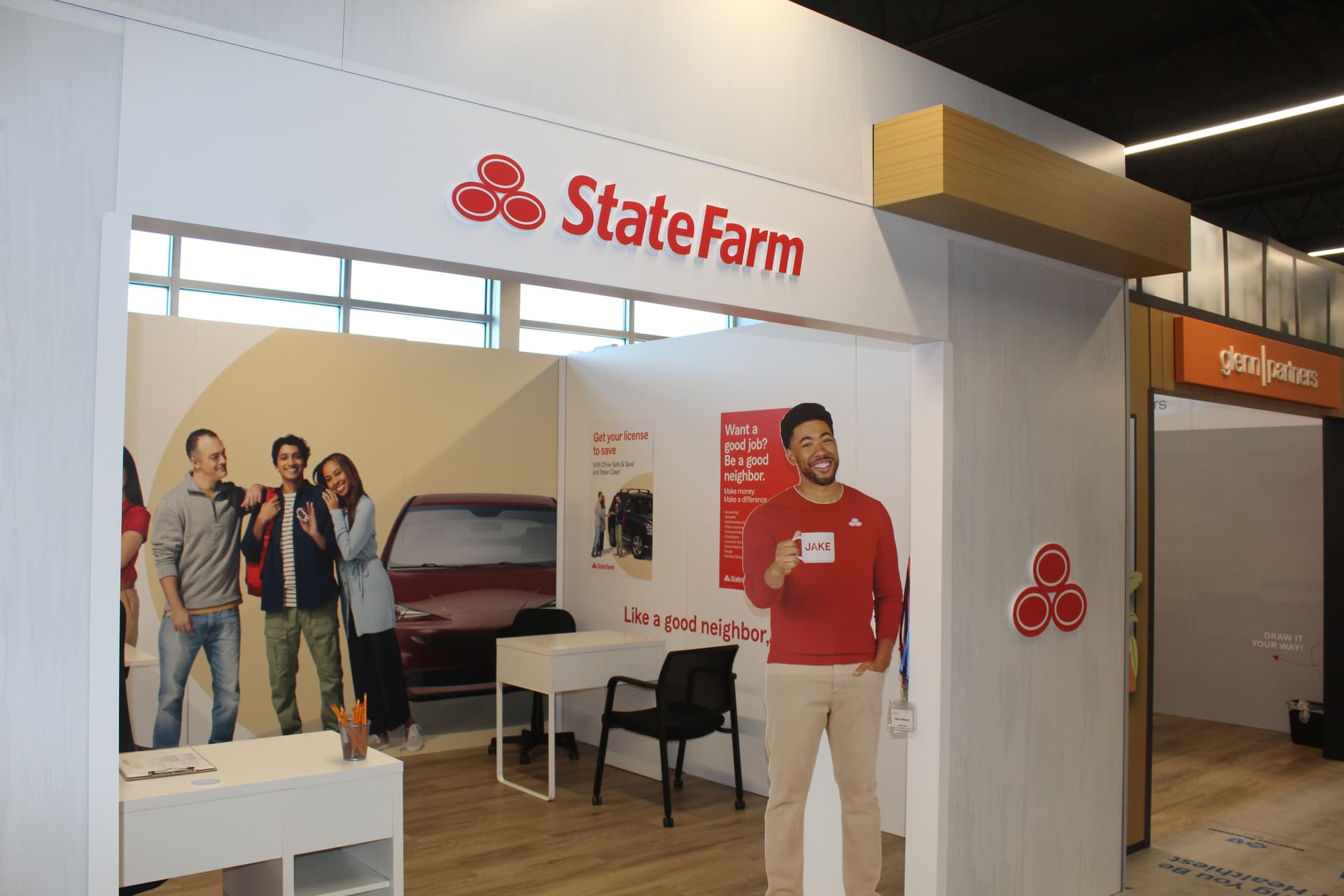 State Farm is one of several businesses with interactive storefronts inside JA Biztown. (Isabella Zeff/Community Impact)