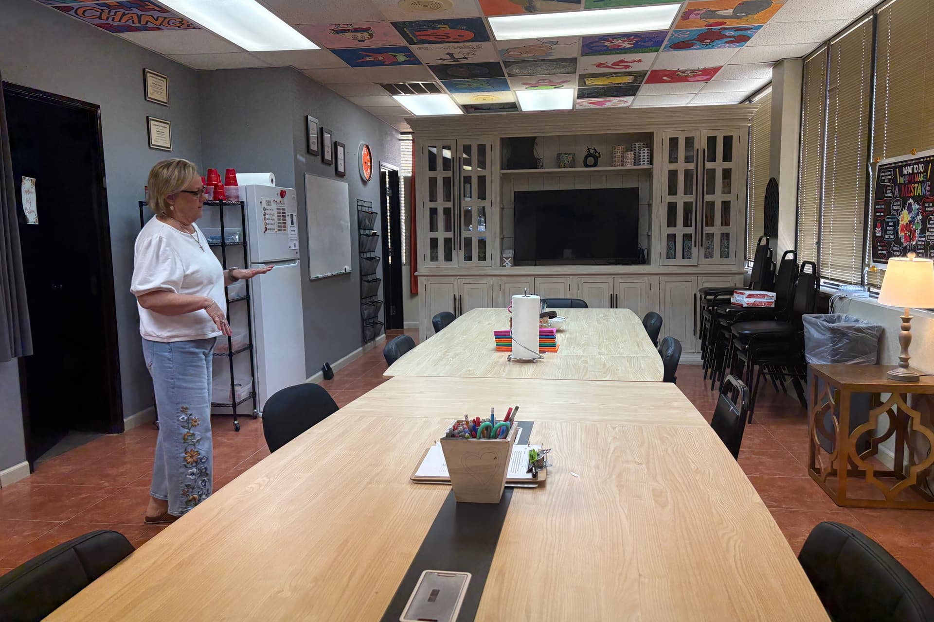 Founder and Executive Director Shannon White walks through the Grace to Change space on Aug. 13.