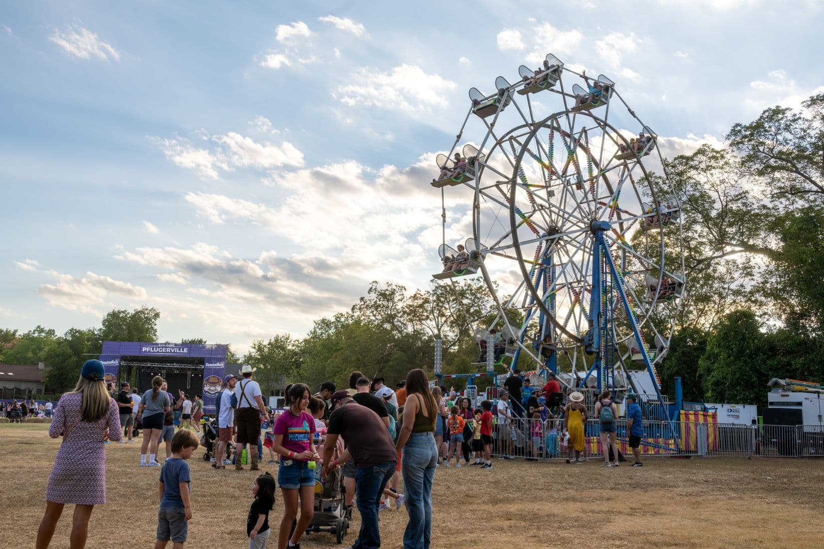 Attractions include carnival rides, such as a Ferris wheel. (Courtesy city of Pflugerville)