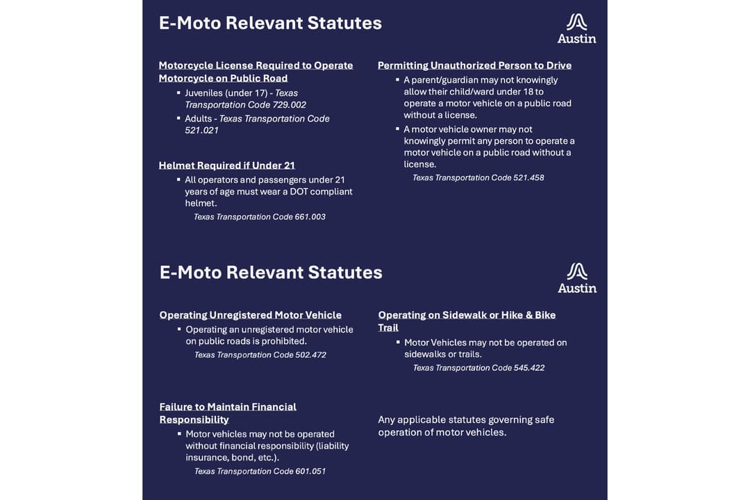 E-moto laws
