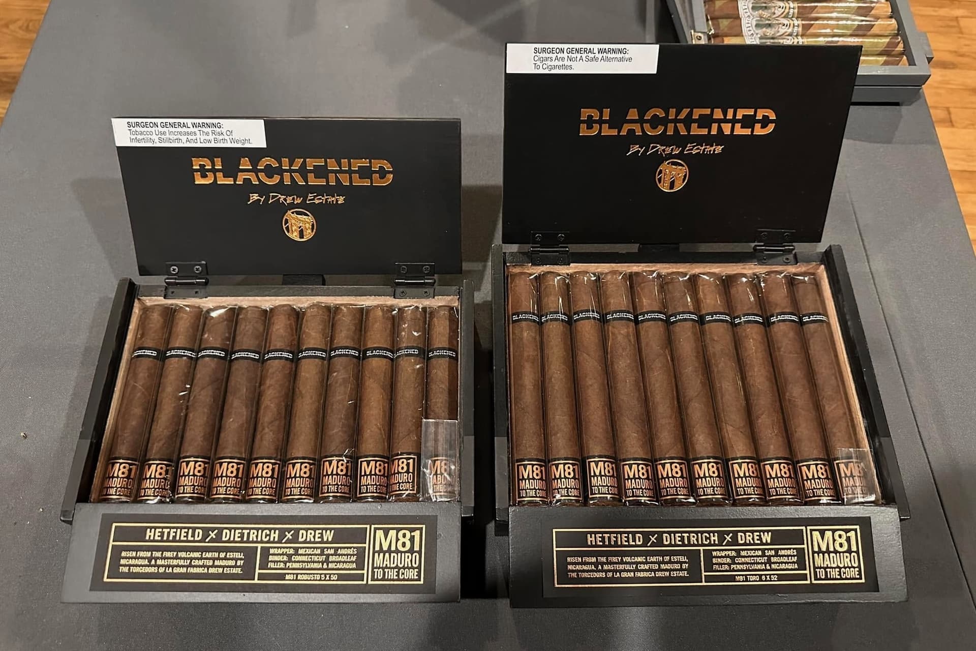 Boxes of cigars at Dublin Hound Cigars