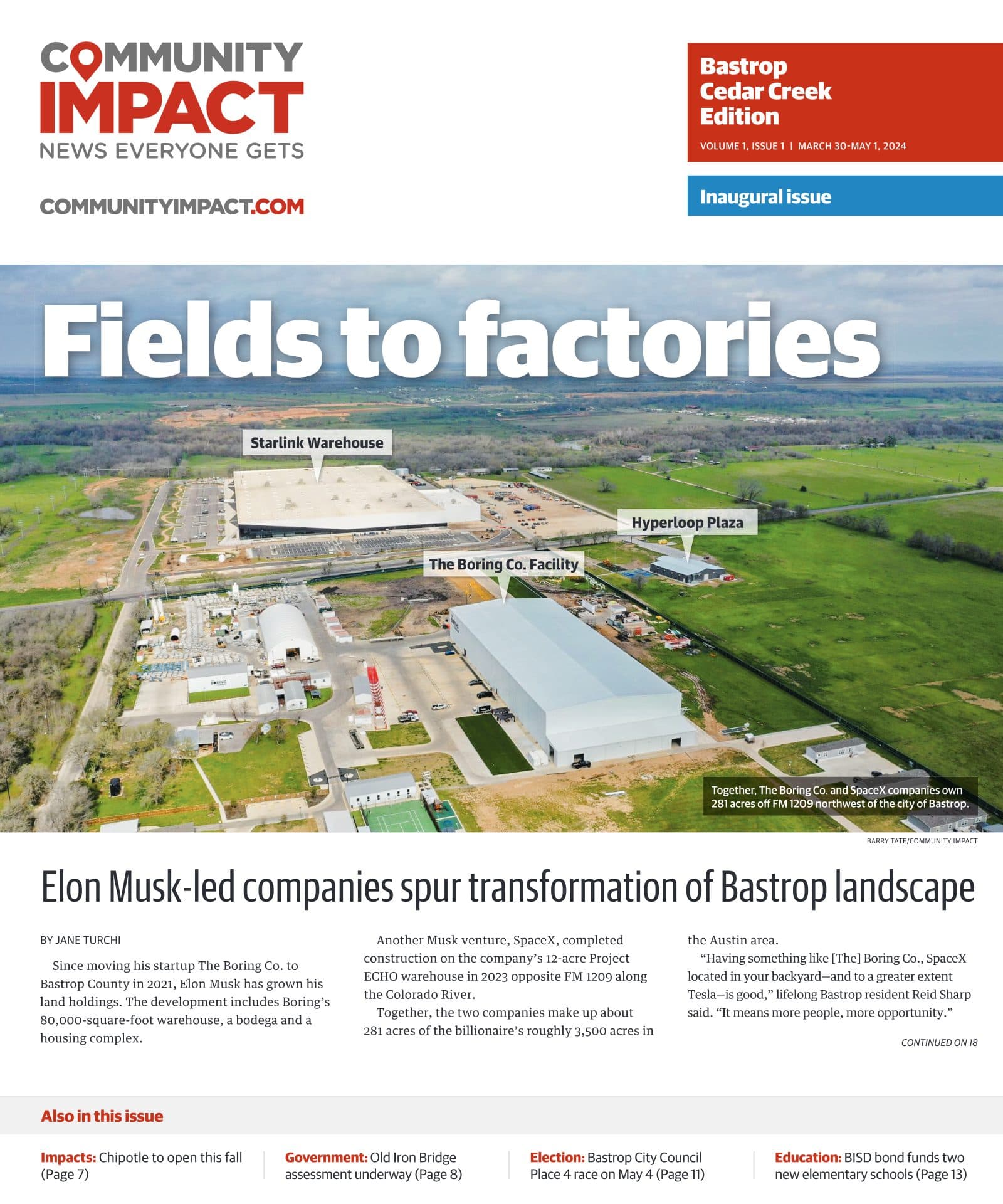 Bastrop - Cedar Creek cover — March 2024