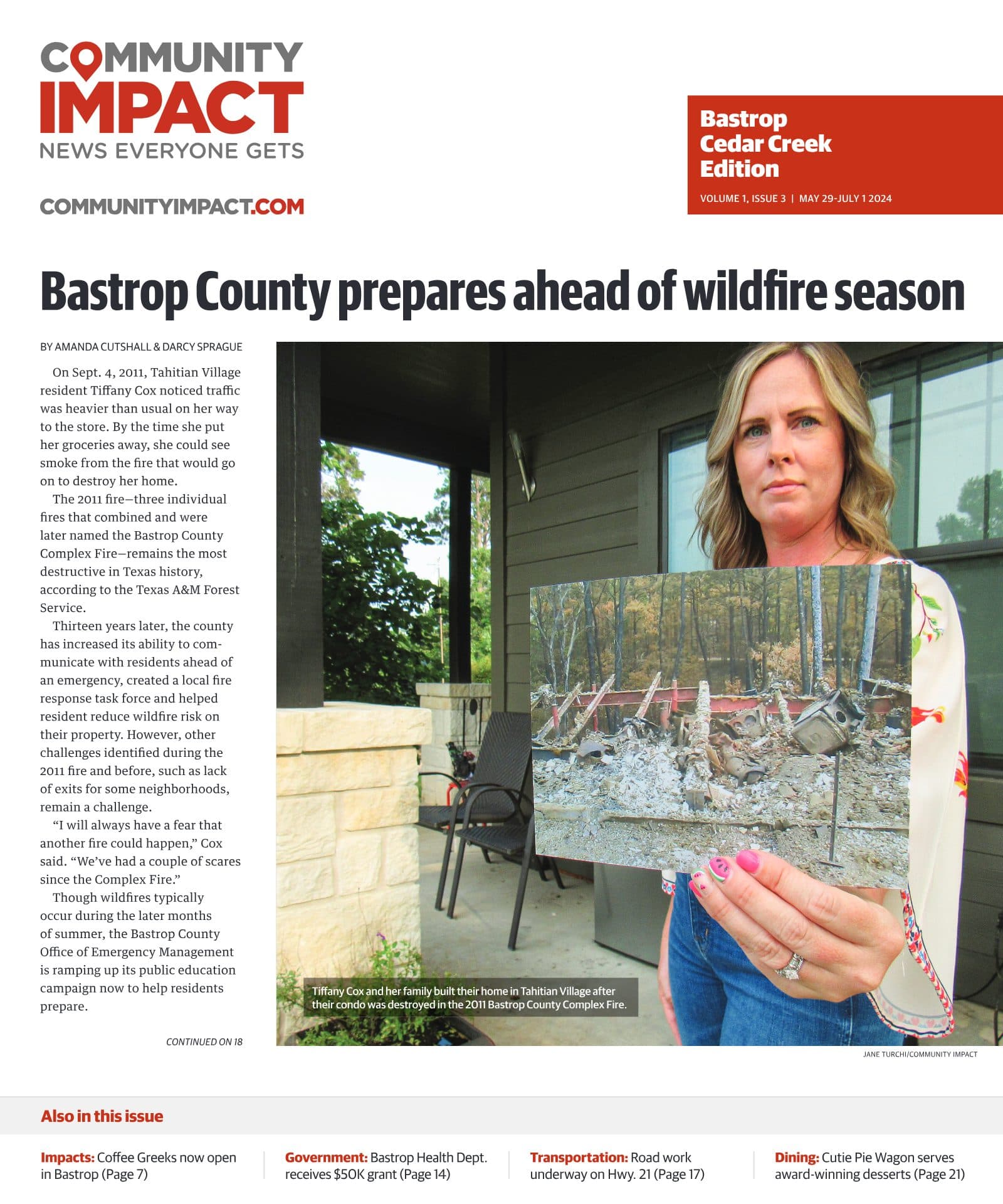 Bastrop - Cedar Creek cover — May 2024