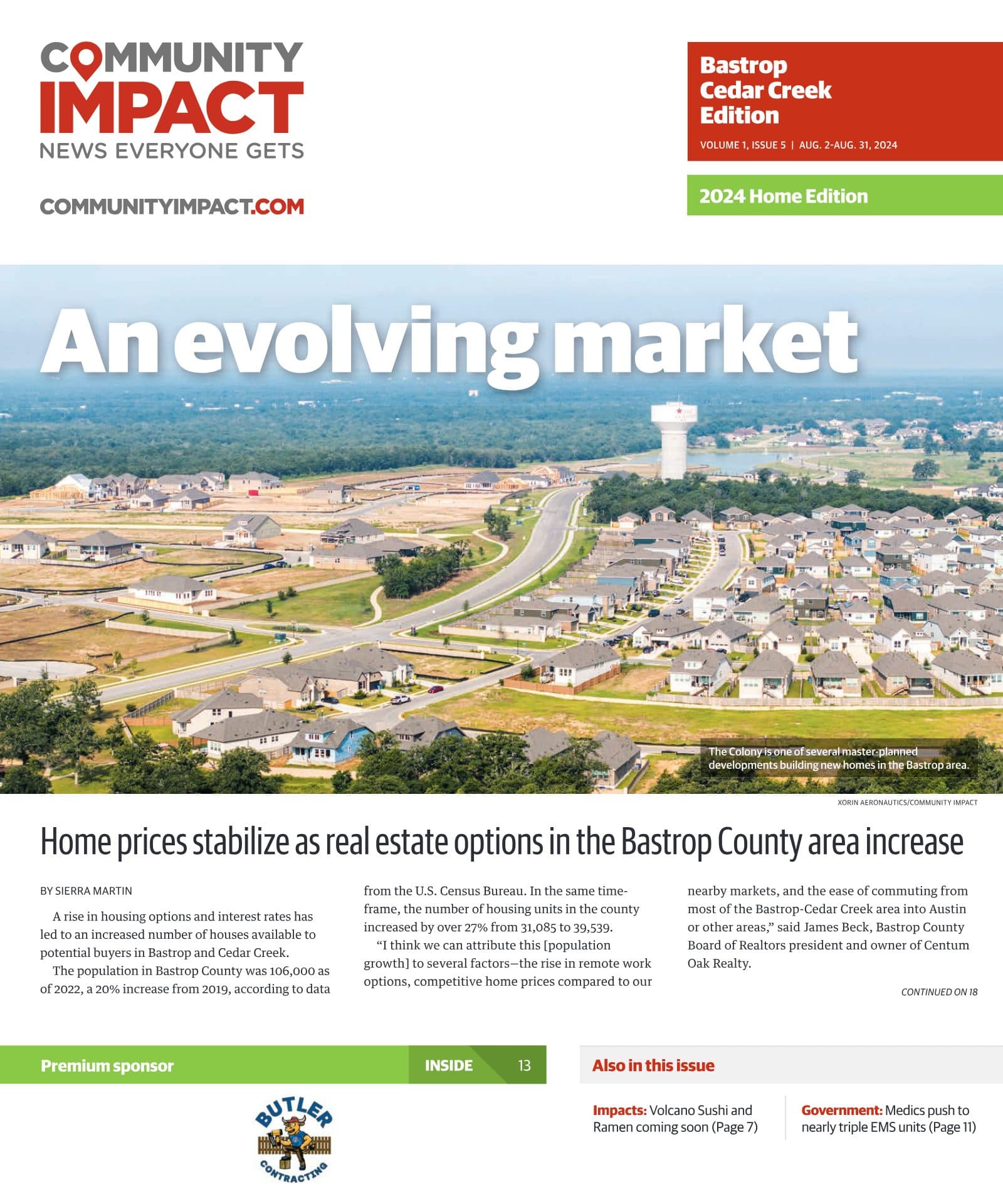 Bastrop - Cedar Creek cover — July 2024