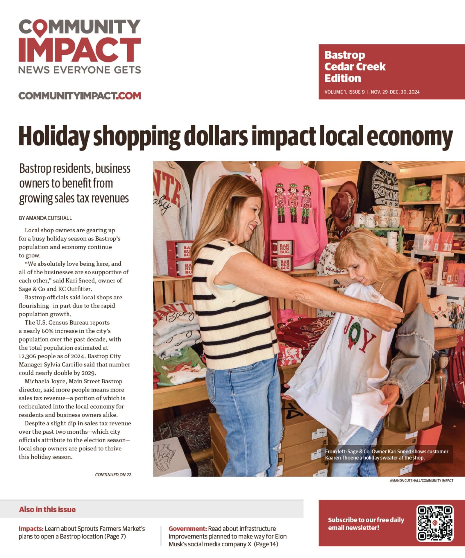Bastrop - Cedar Creek cover — November 2024