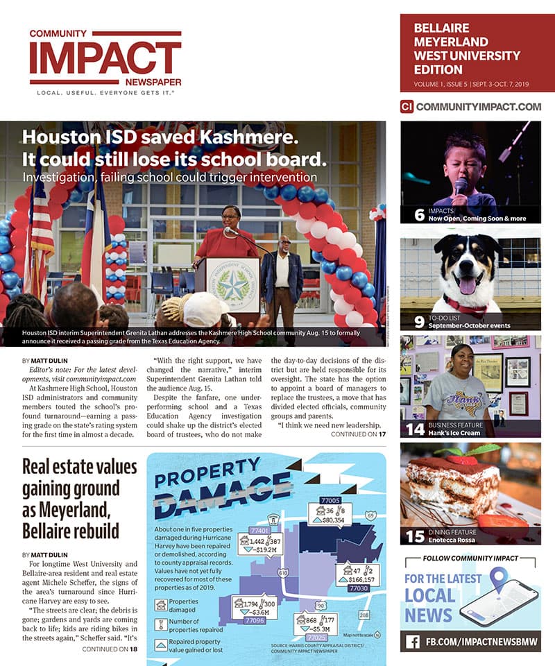 Bellaire - Meyerland - West University cover — September 2019