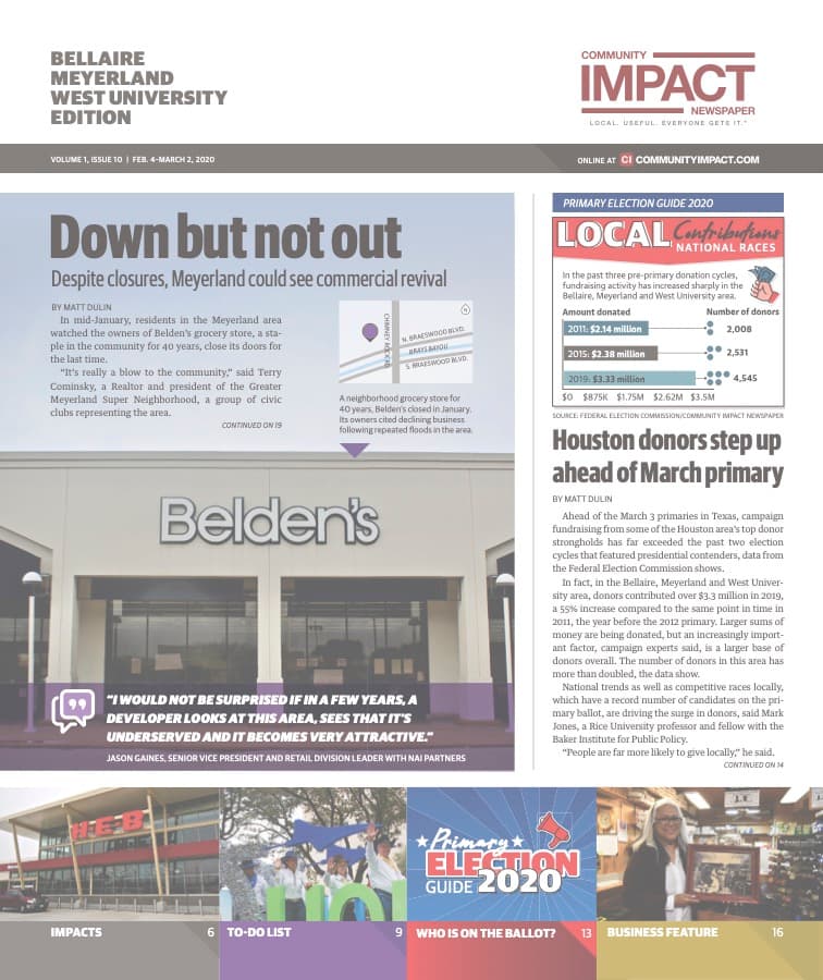 Bellaire - Meyerland - West University cover — February 2020