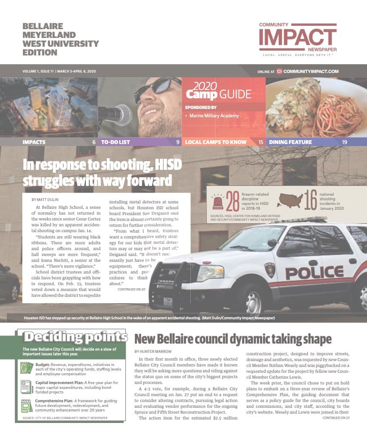 Bellaire - Meyerland - West University cover — March 2020