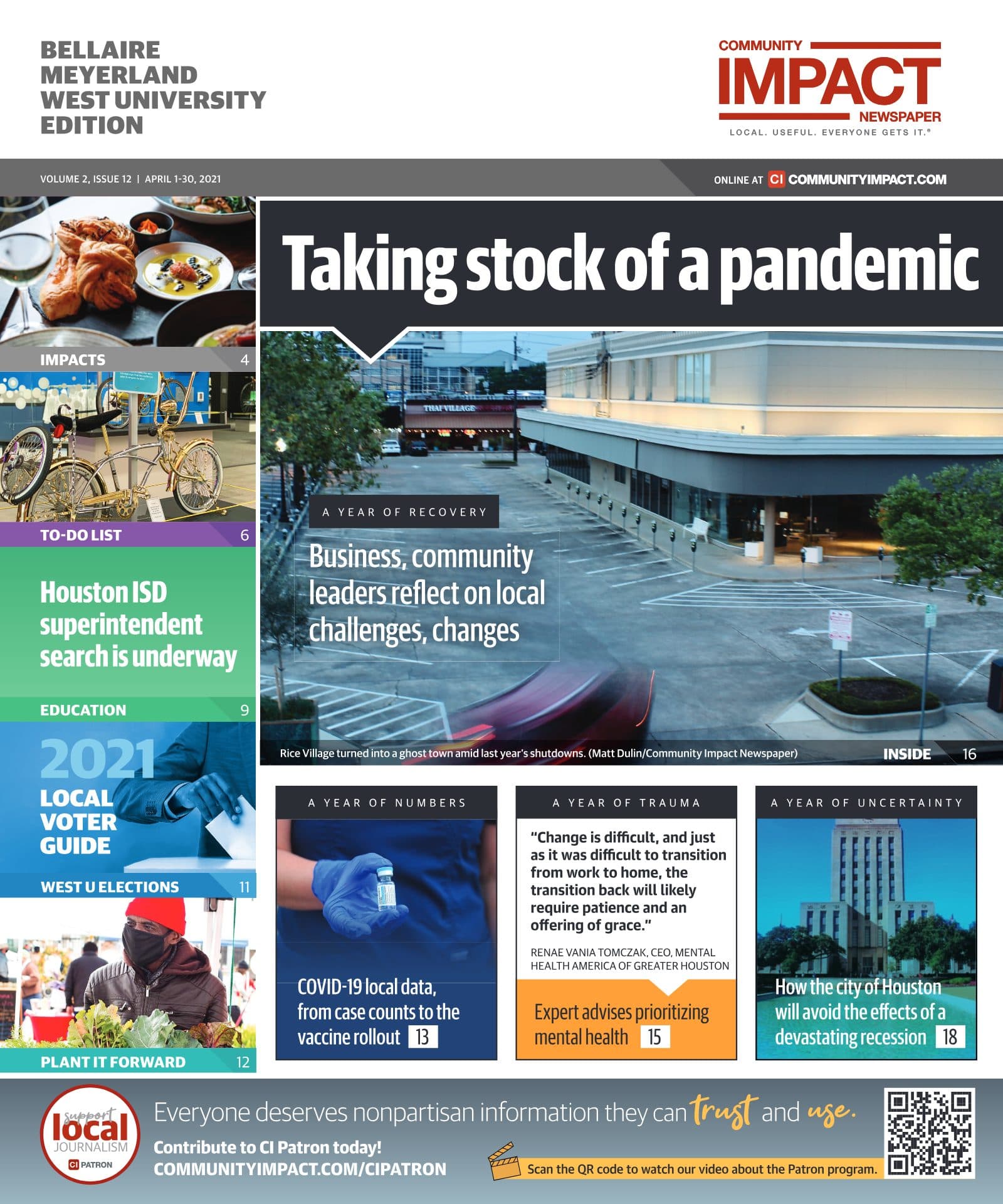 Bellaire - Meyerland - West University cover — April 2021