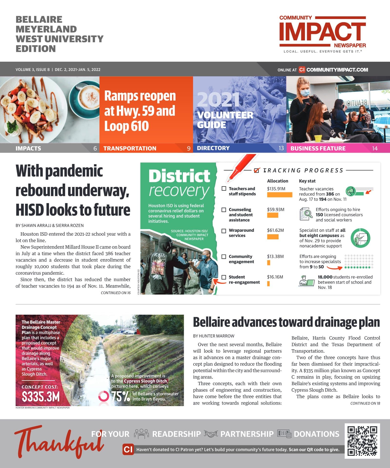 Bellaire - Meyerland - West University cover — December 2021