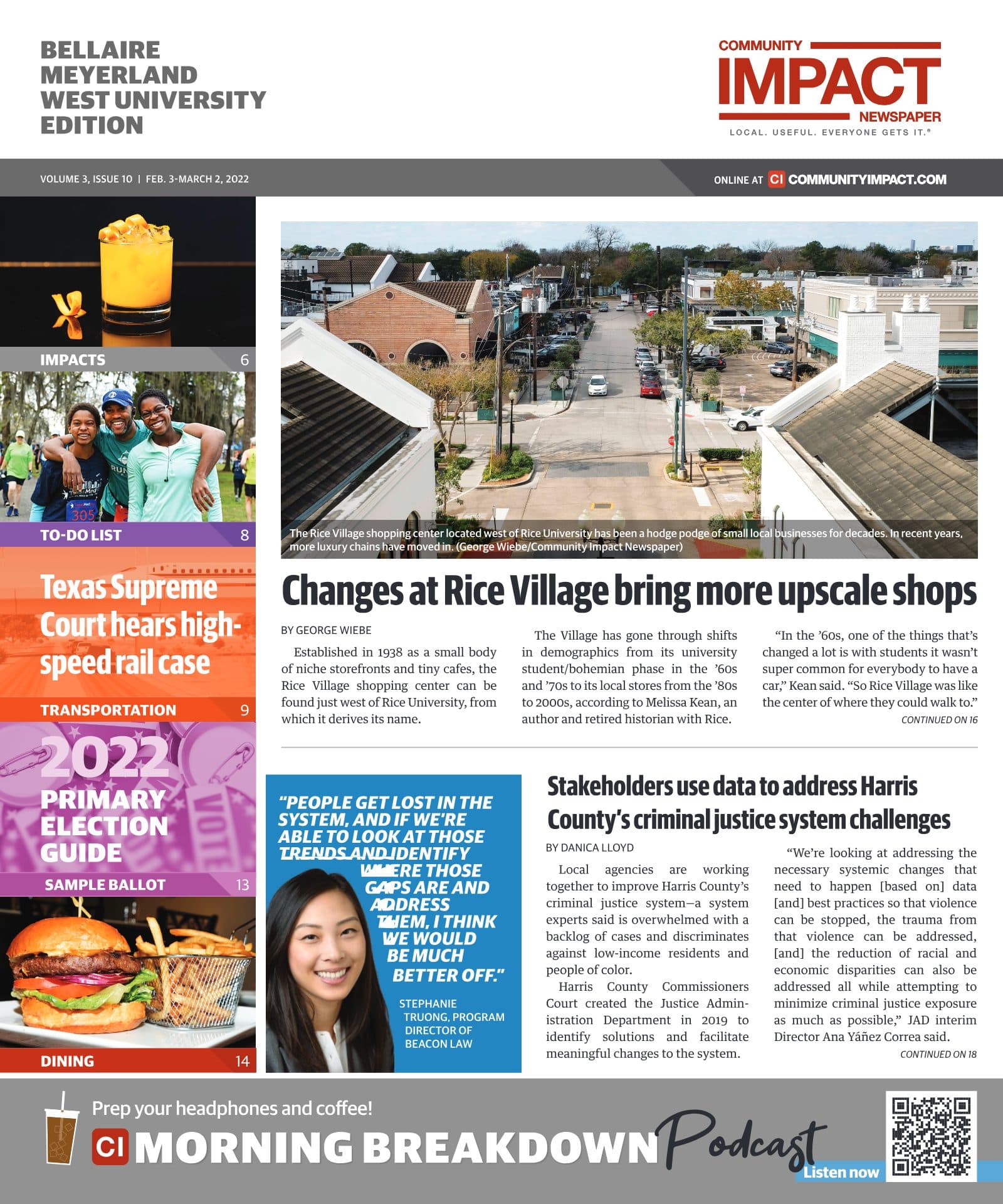 Bellaire - Meyerland - West University cover — February 2022