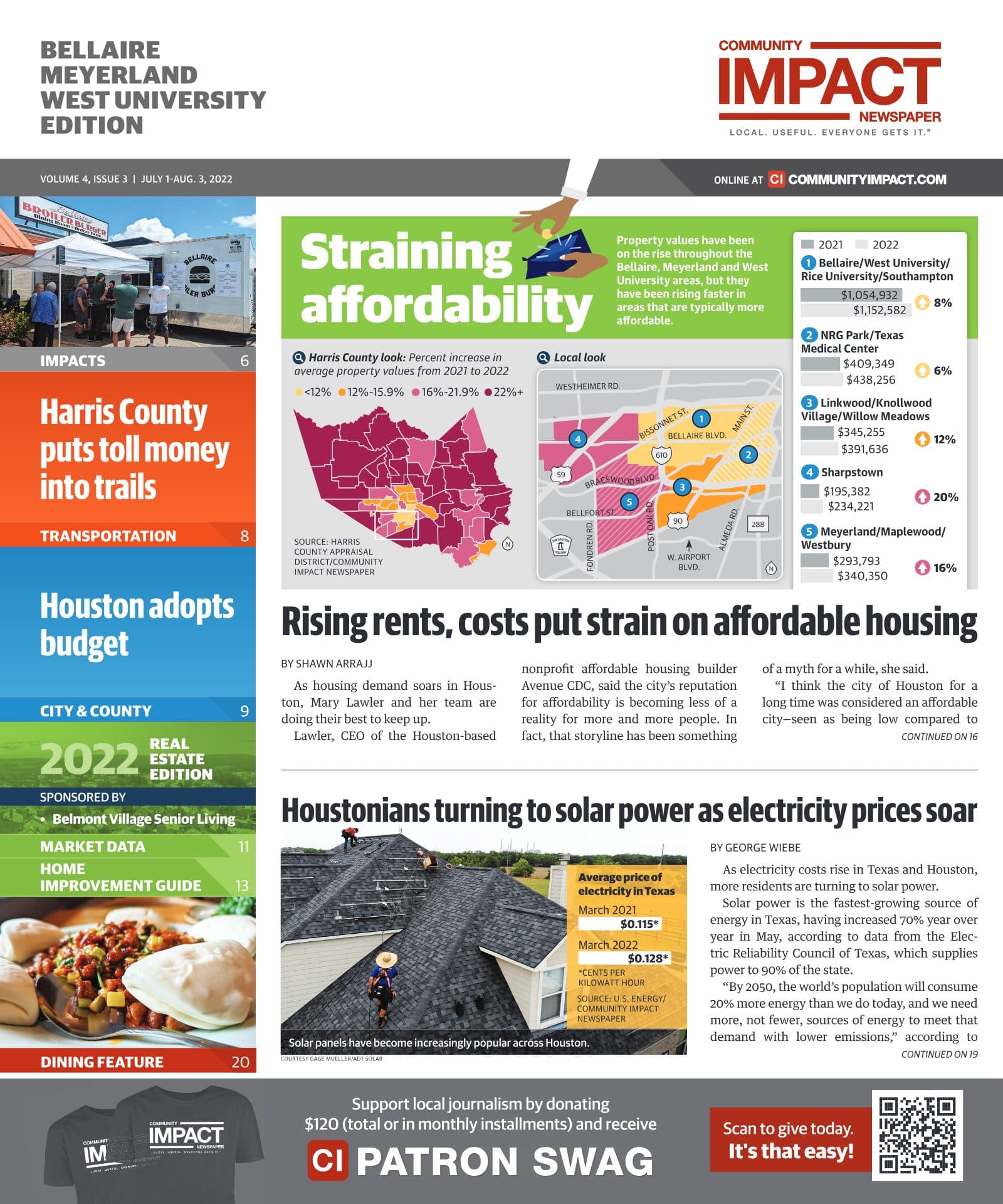 Bellaire - Meyerland - West University cover — July 2022