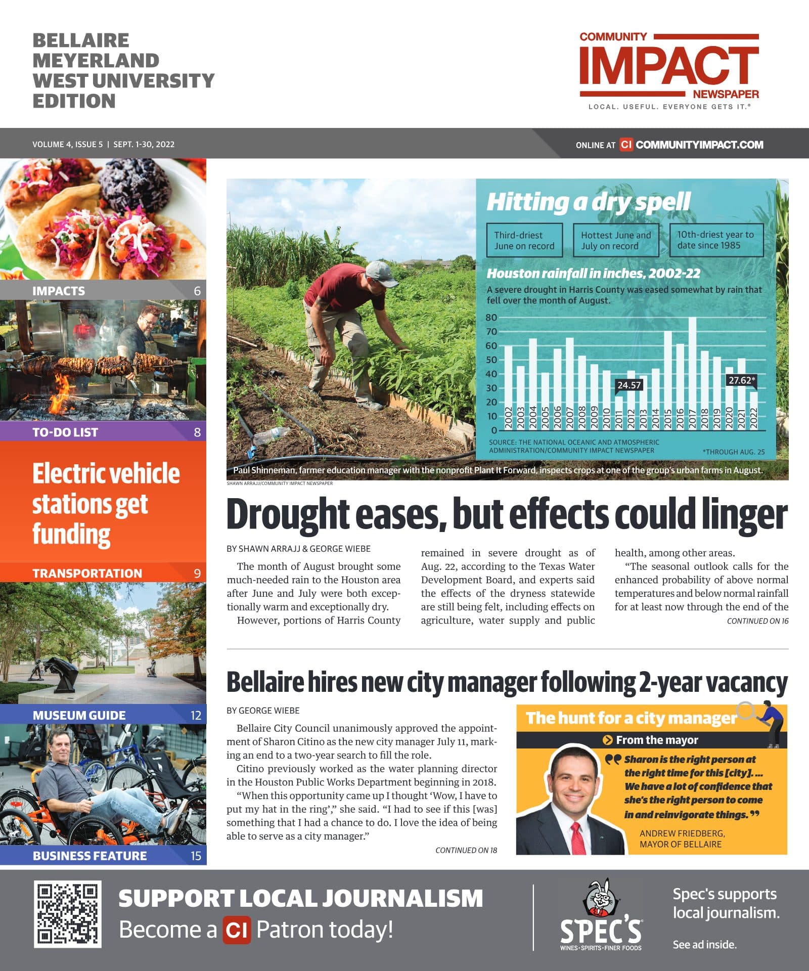 Bellaire - Meyerland - West University cover — September 2022