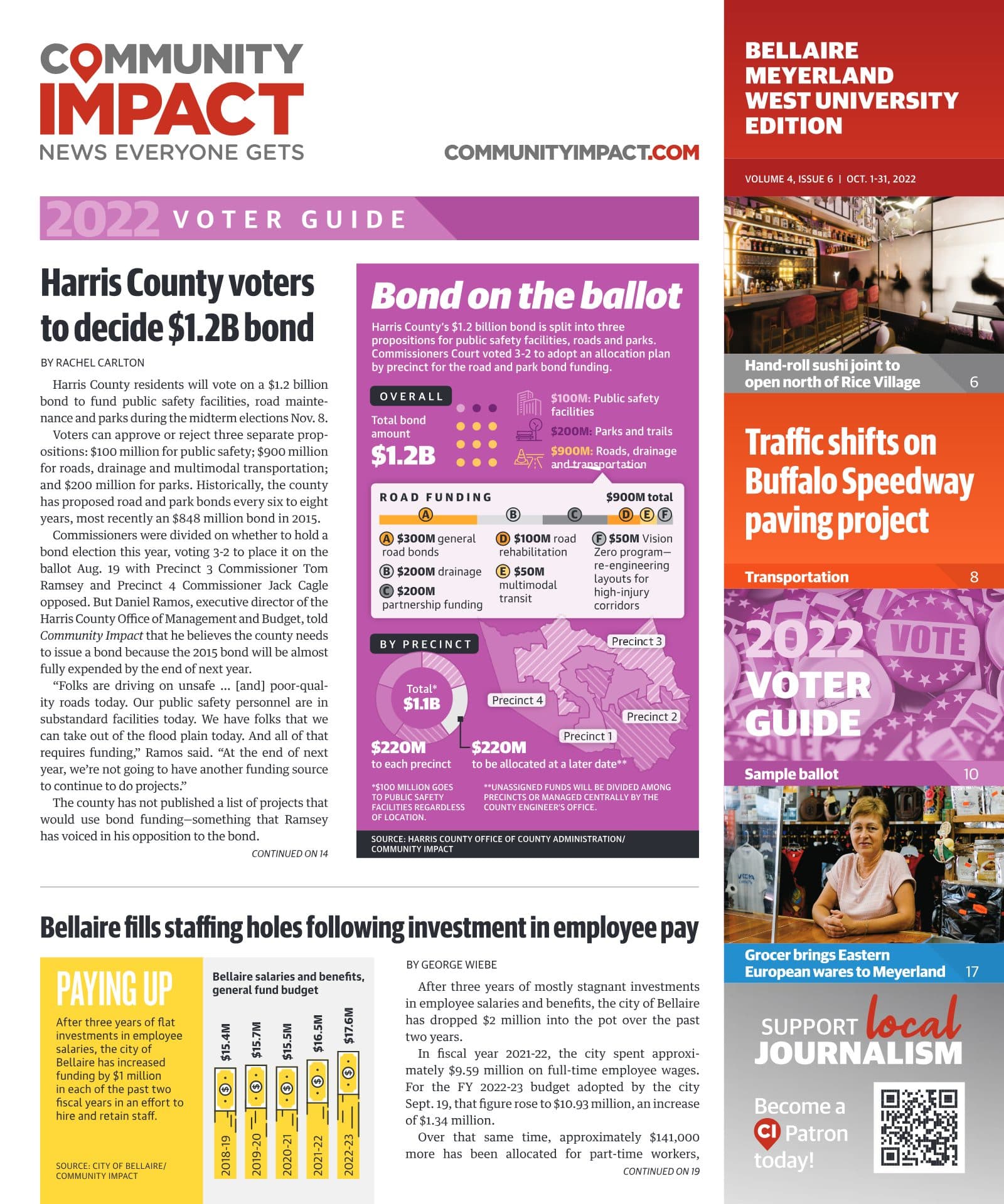 Bellaire - Meyerland - West University cover — October 2022