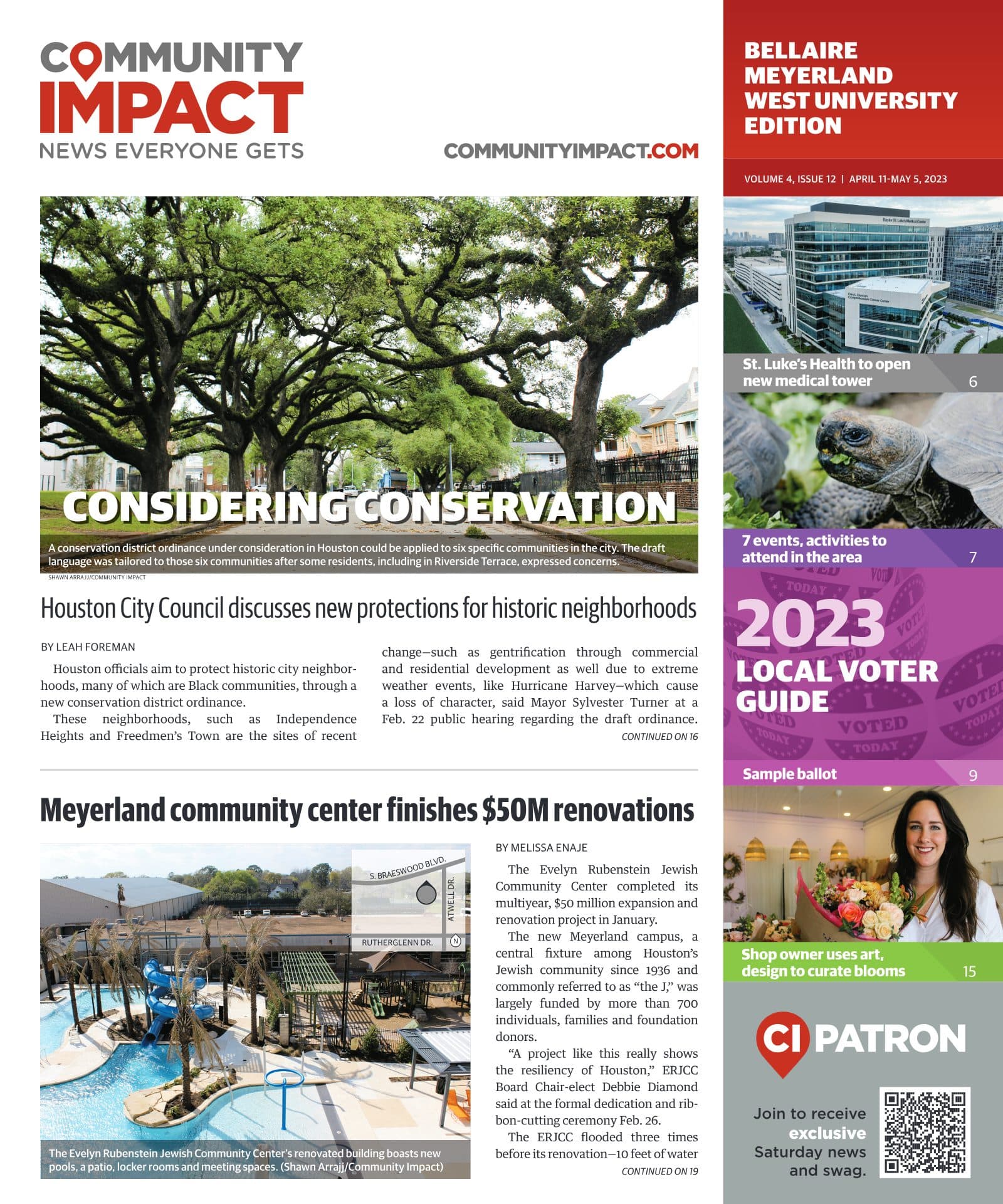 Bellaire - Meyerland - West University cover — April 2023