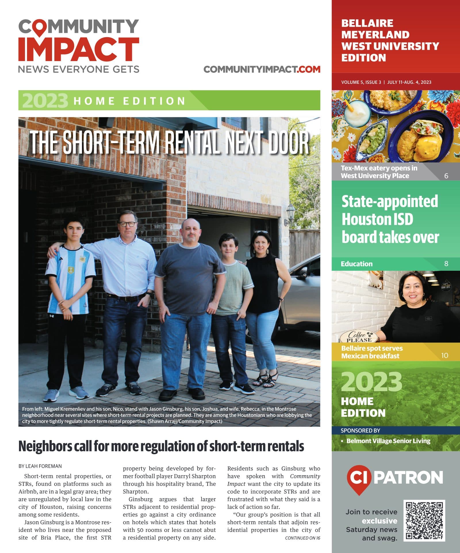 Bellaire - Meyerland - West University cover — July 2023