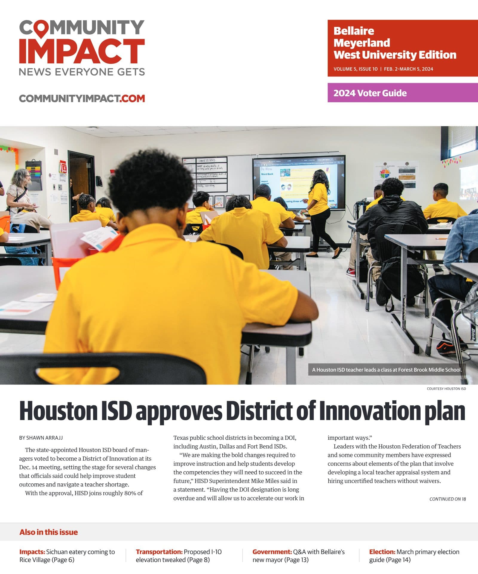 Bellaire - Meyerland - West University cover — February 2024