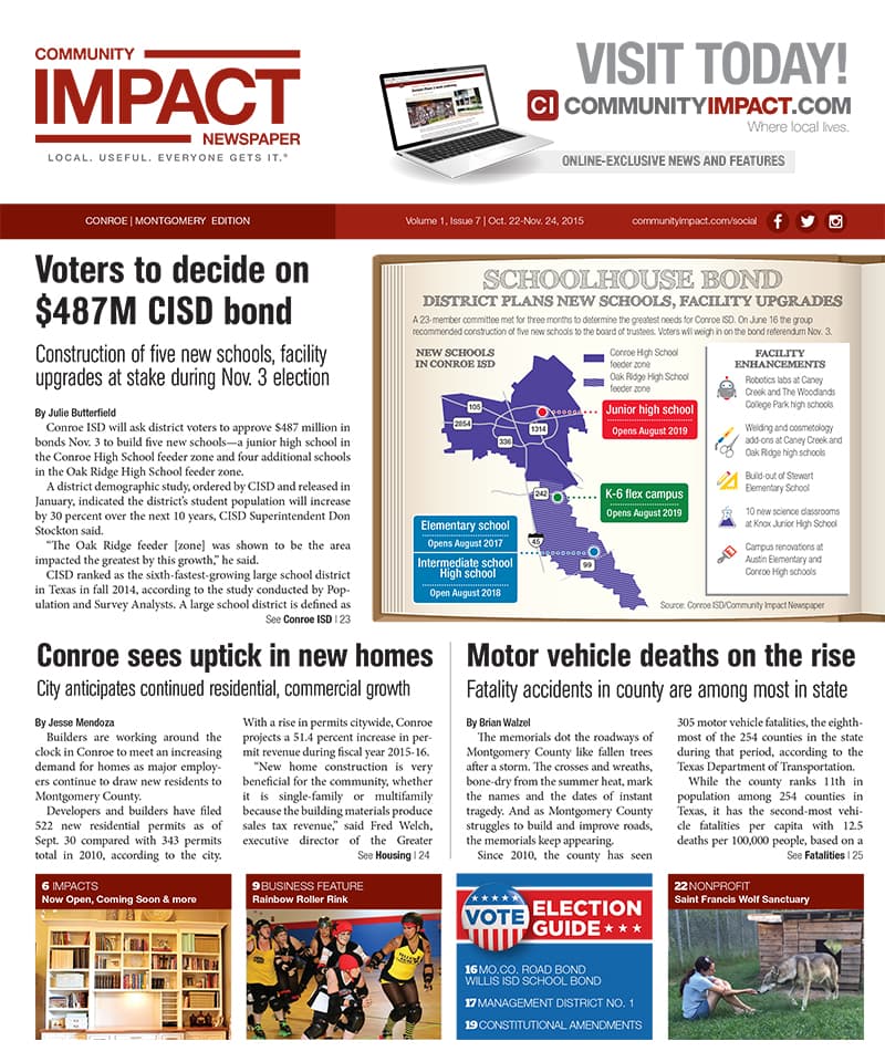 Conroe - Montgomery cover — October 2015