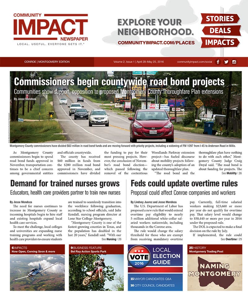 Conroe - Montgomery cover — April 2016