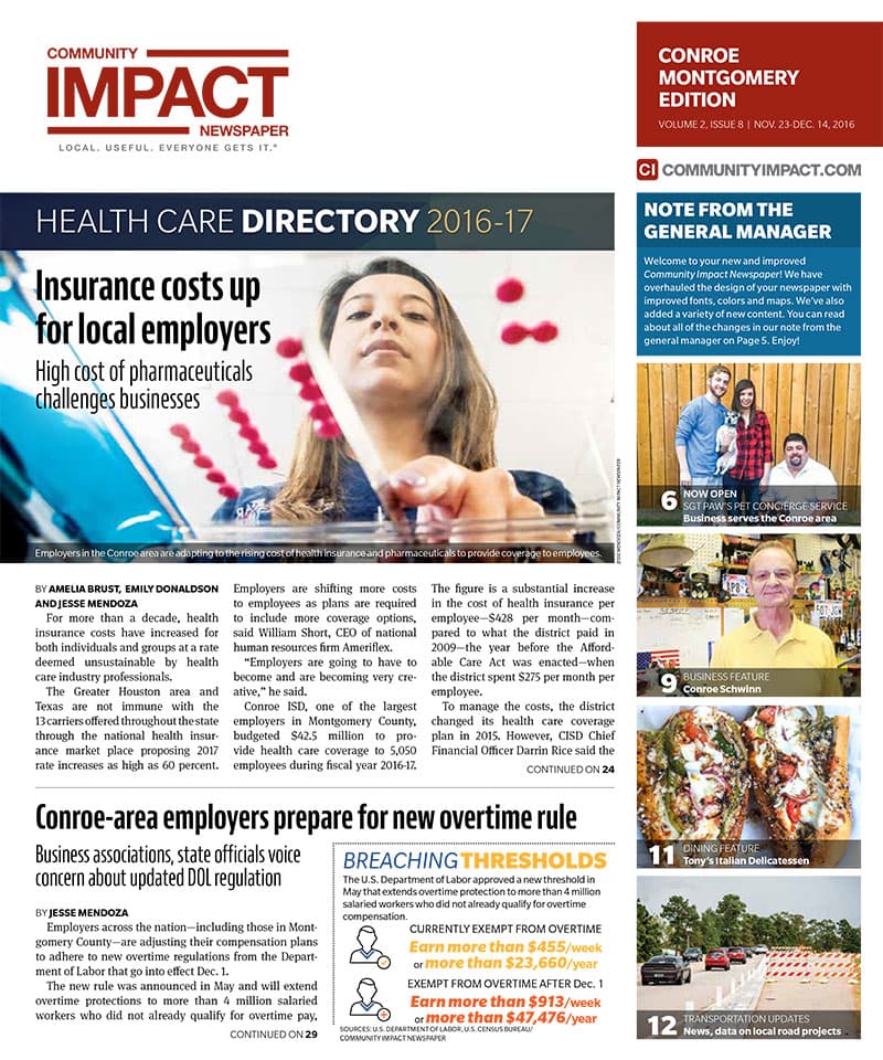 Conroe - Montgomery cover — November 2016