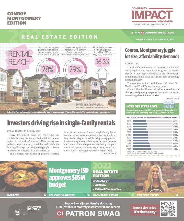 Conroe - Montgomery cover — July 2022