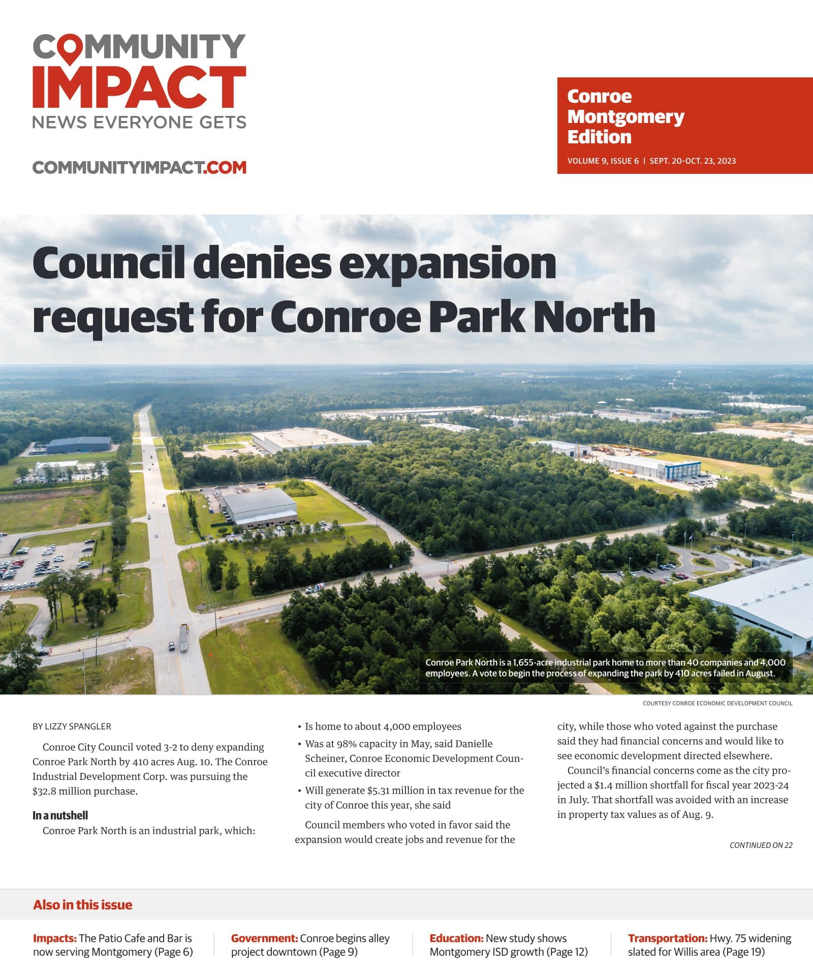 Conroe - Montgomery cover — September 2023