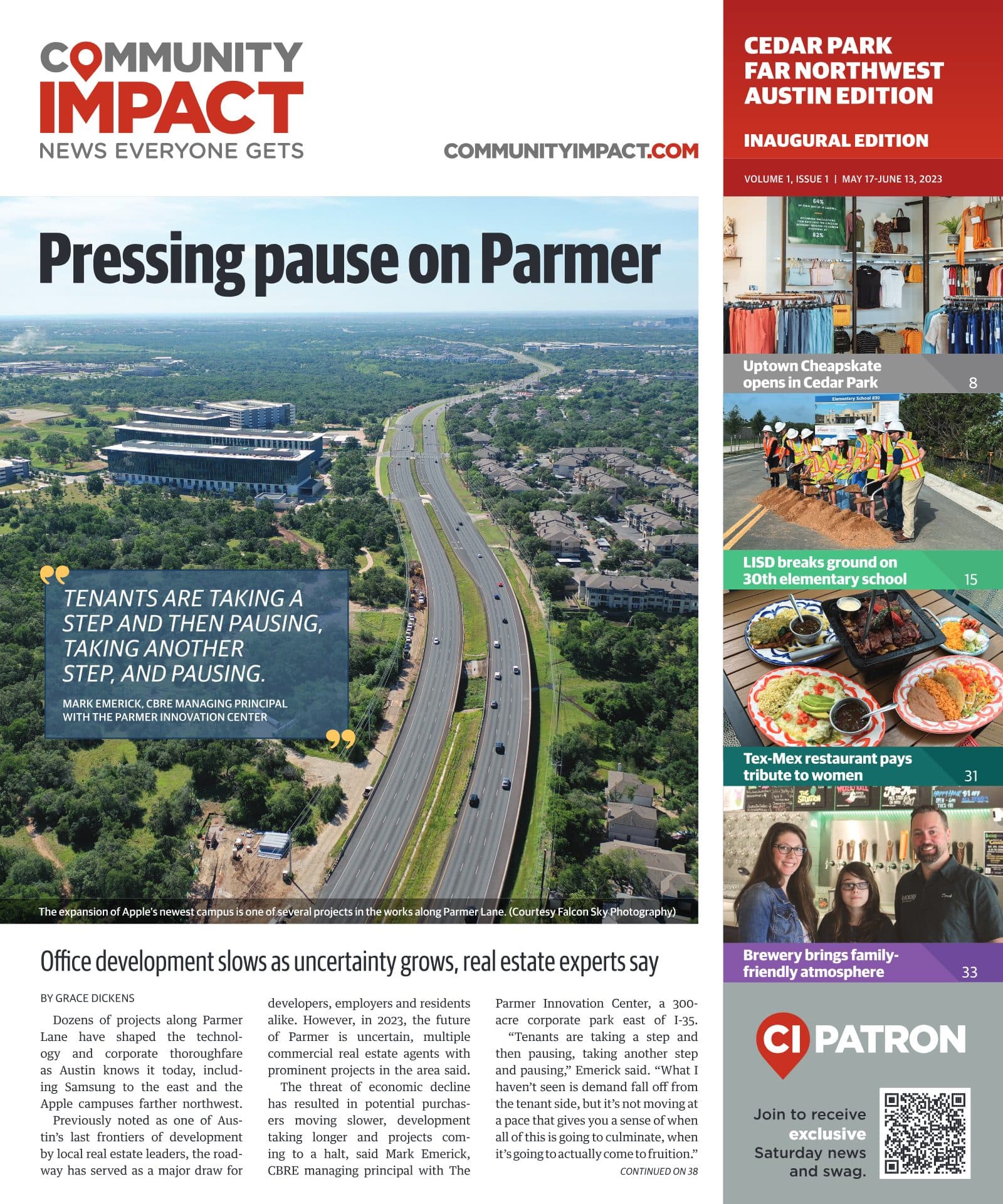 Cedar Park cover — May 2023