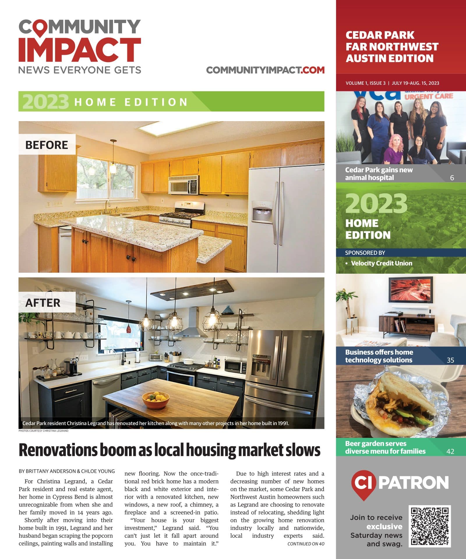 Cedar Park cover — July 2023