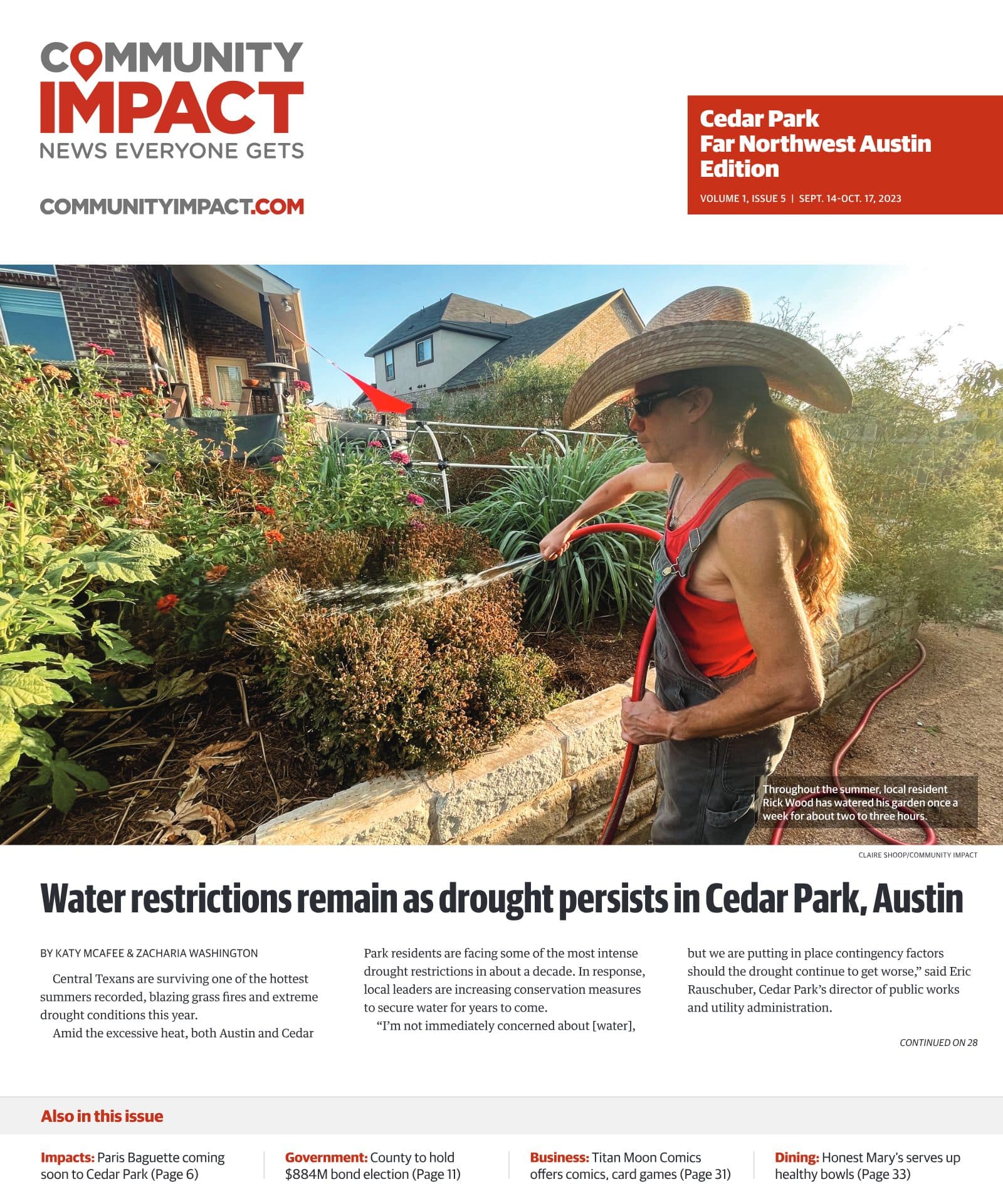 Cedar Park cover — September 2023