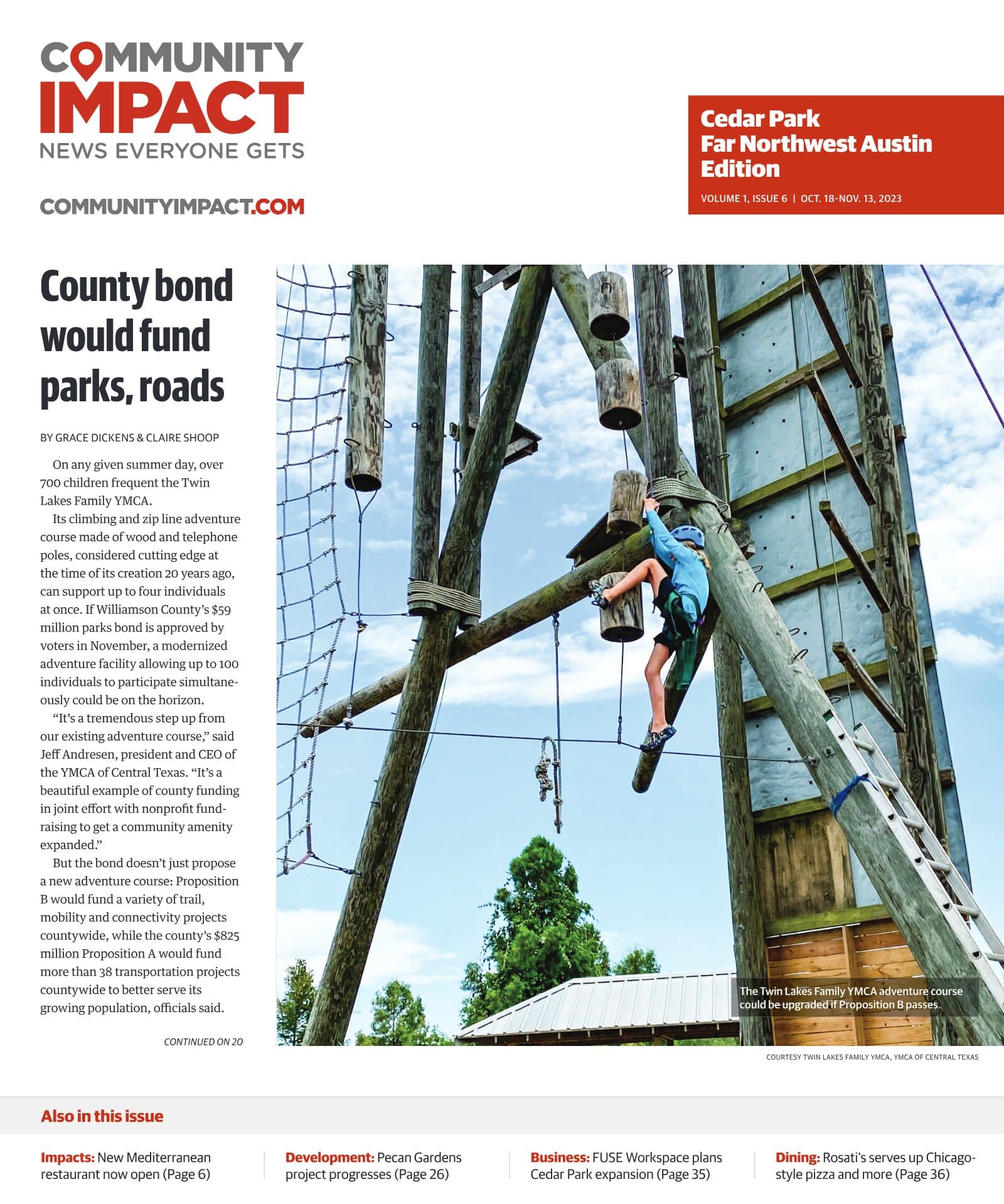 Cedar Park cover — October 2023