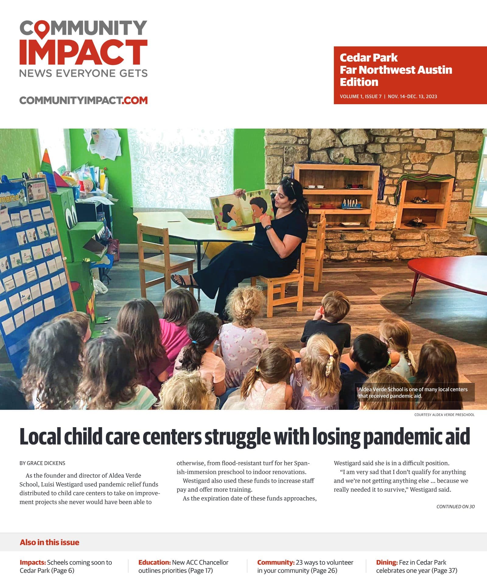 Cedar Park cover — November 2023