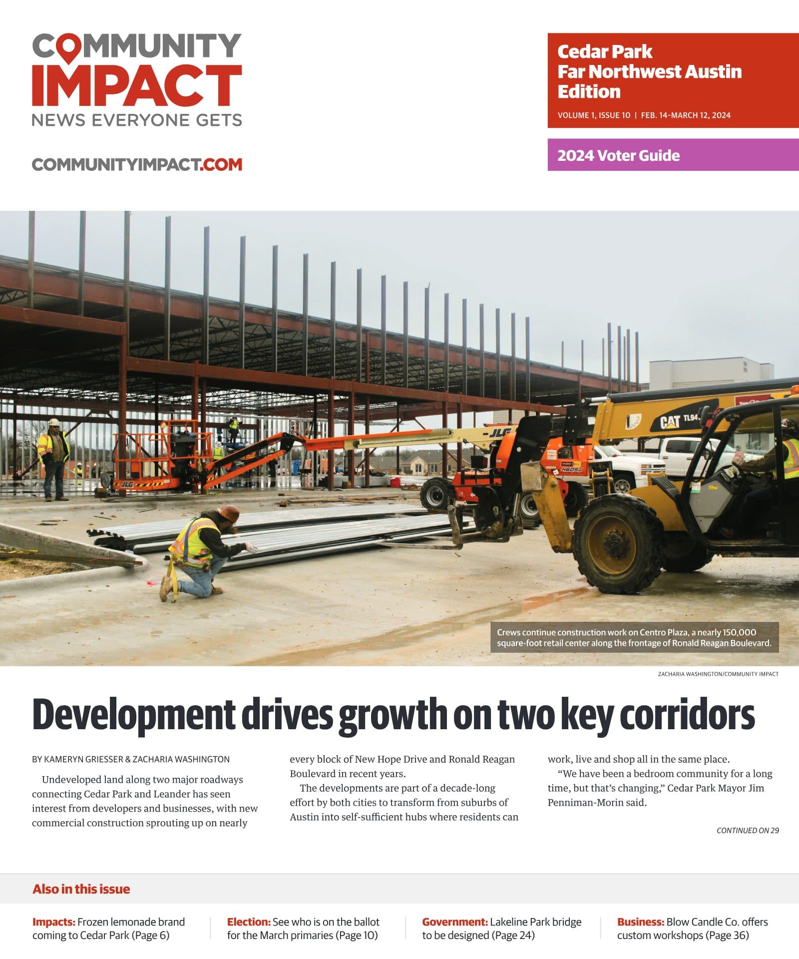 Cedar Park cover — February 2024