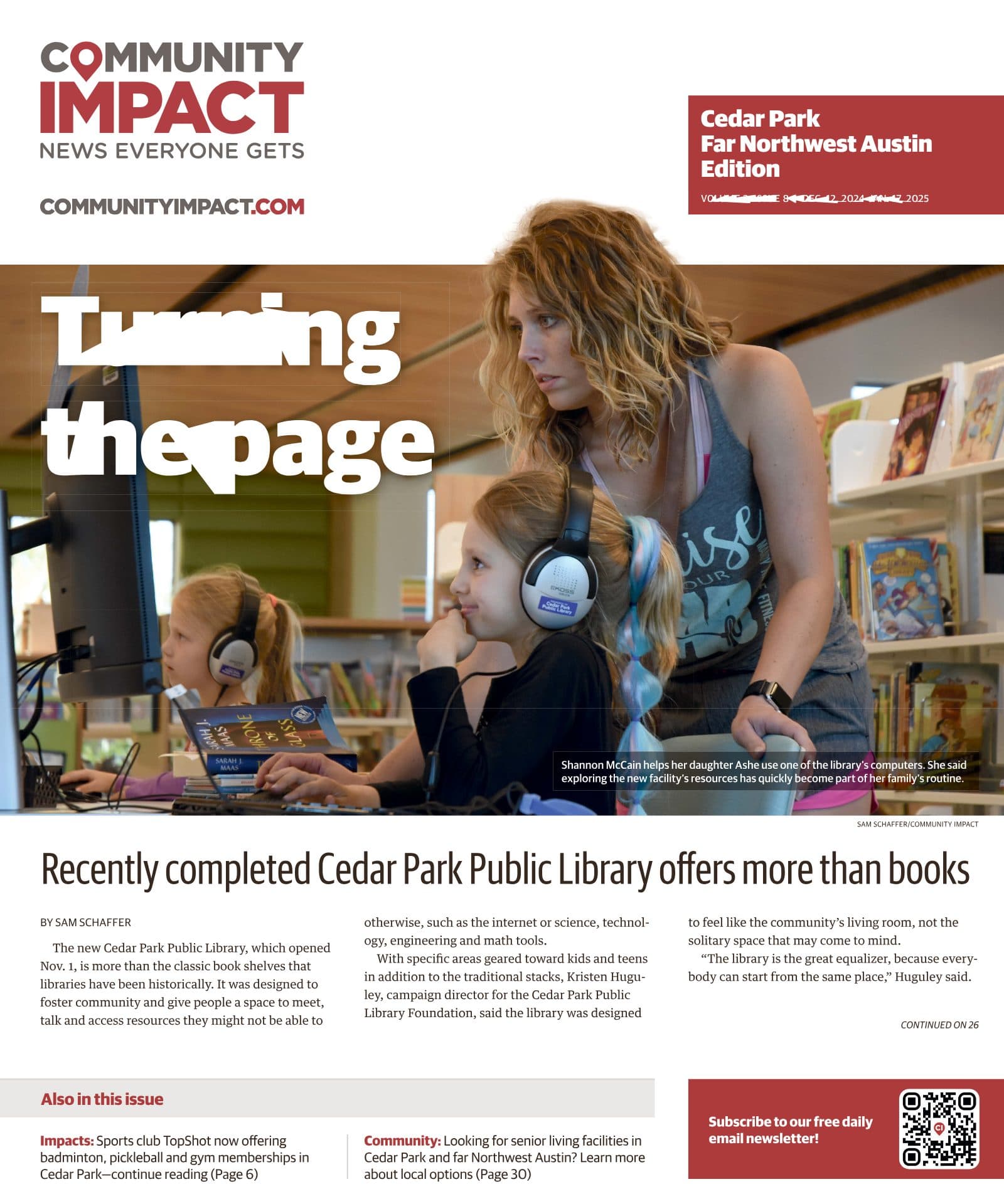 Cedar Park cover — December 2024